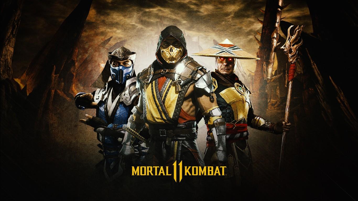 1366x768 Sub Zero Raiden Scorpion 4K HD Mortal Kombat 11 Wallpaper