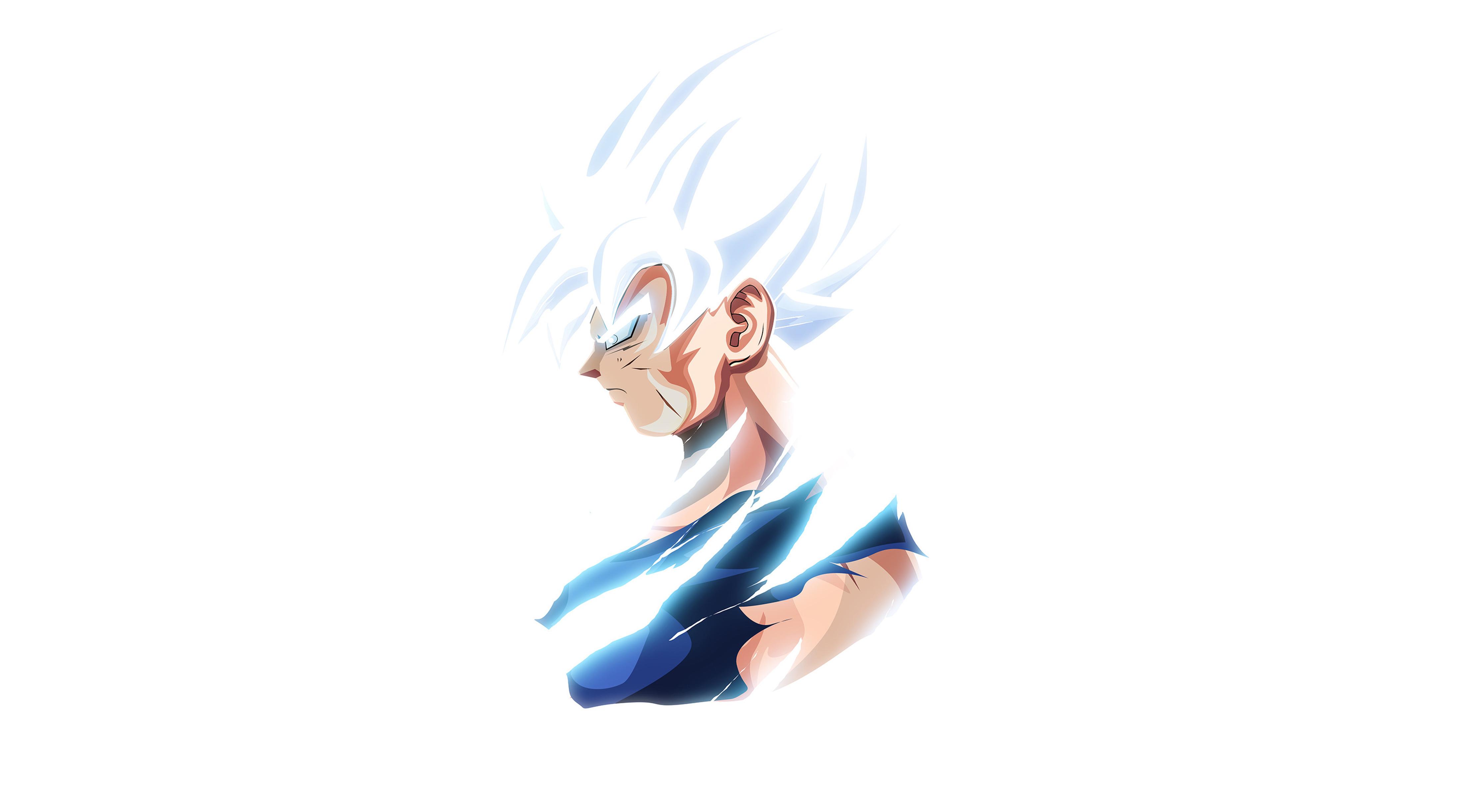 4445x2450 Goku Ultra Instinct Dragon Ball Minimal 4k, HD Anime, 4k Wallpaper, Image, Background, Photo and Picture