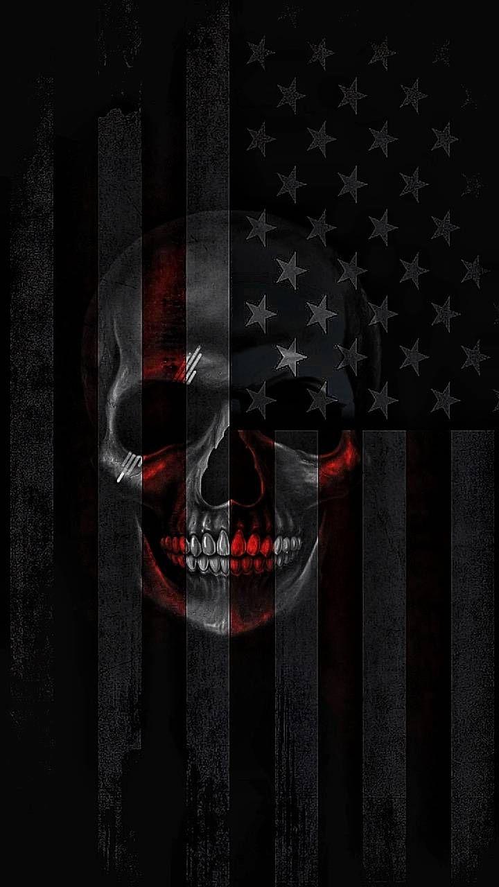 720x1280 Download American Skull wallpaper by Diablos_Fate now. Browse millions of popular ameri. Skull wallpaper, American flag wallpaper, Wallpaper