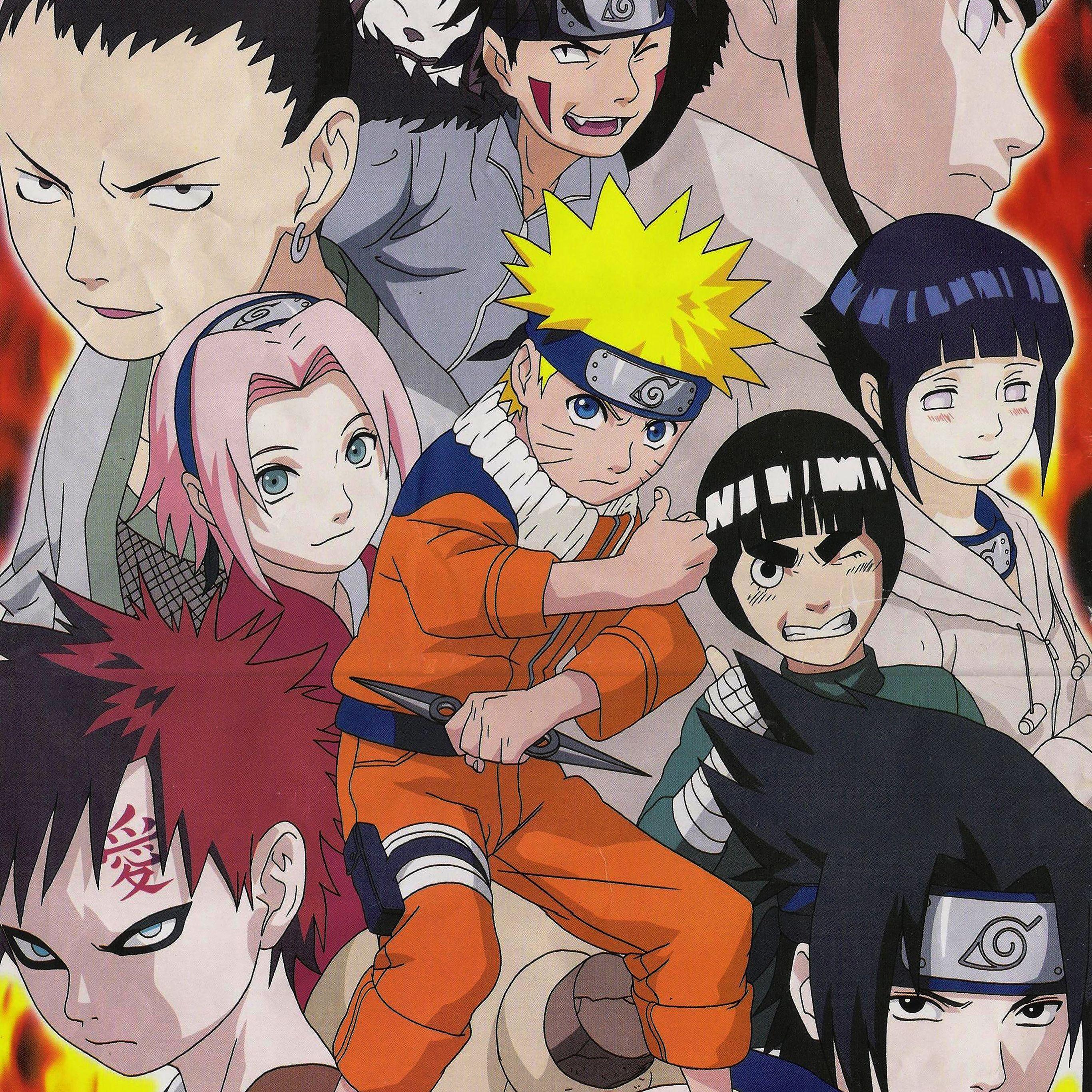 2732x2732 Naruto And Friends Art Game Illust