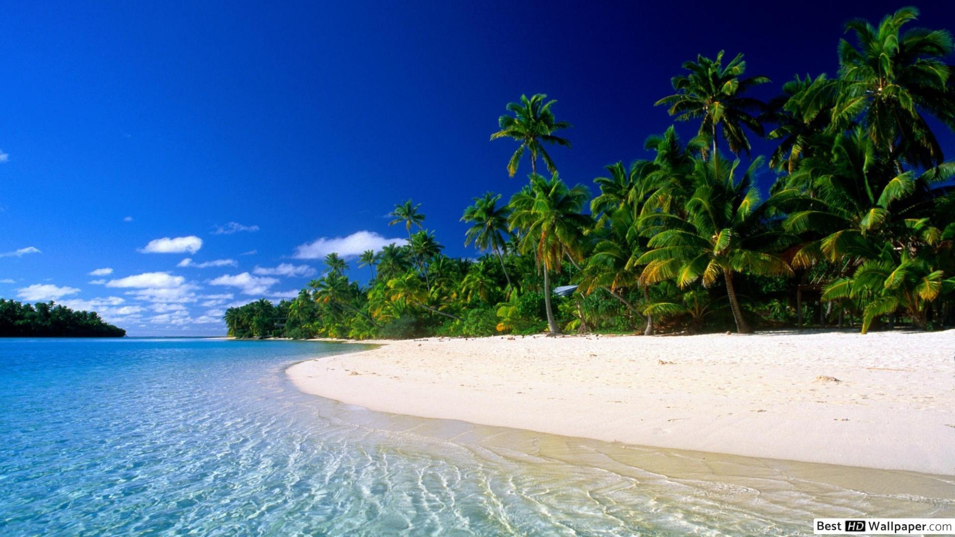 1920x1080 Blue Sky Seashore HD wallpaper download