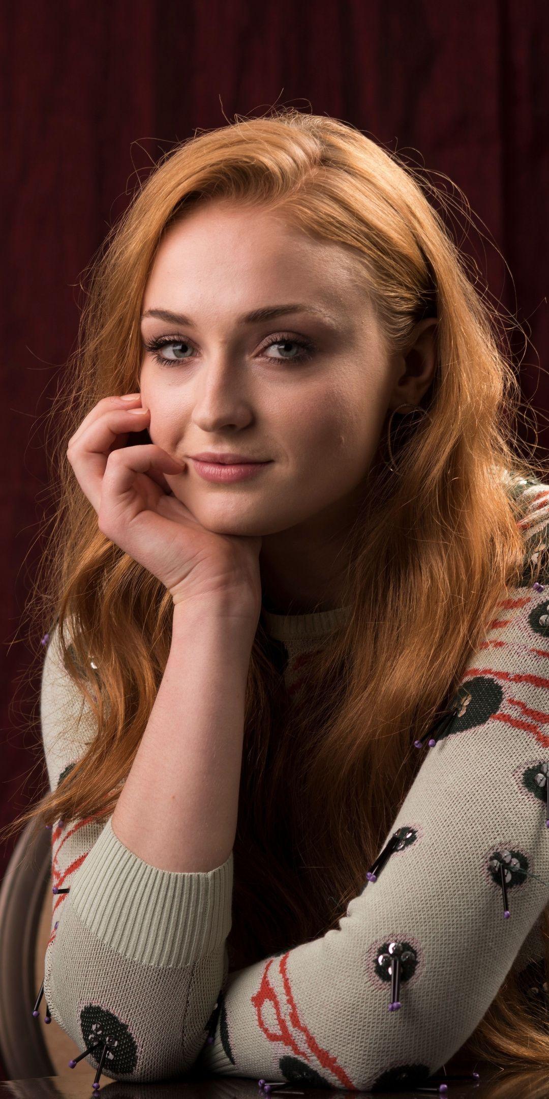 1080x2160 Smile, red head, pretty, Sophie Turner, 1080x2160 wallpaper. Sophie turner, Redheads, Beauty