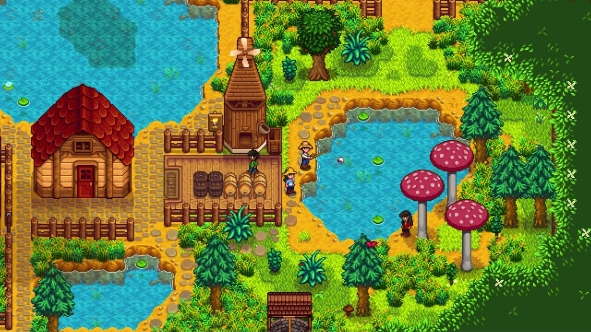 1920x1080 Stardew Valley farm layout