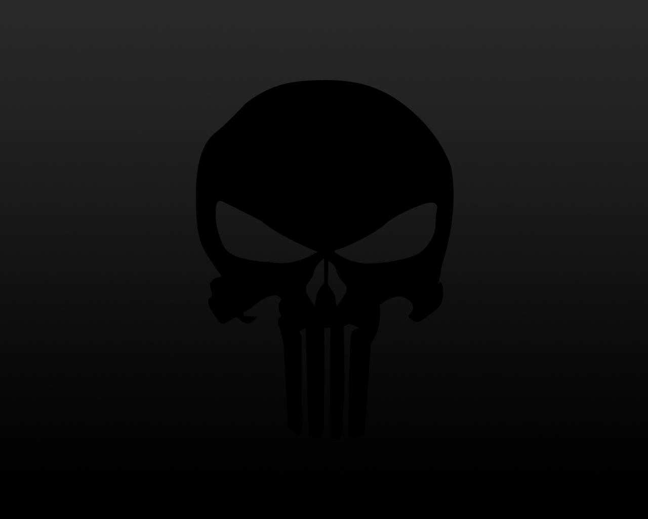 1280x1024 Black Skull Wallpaper
