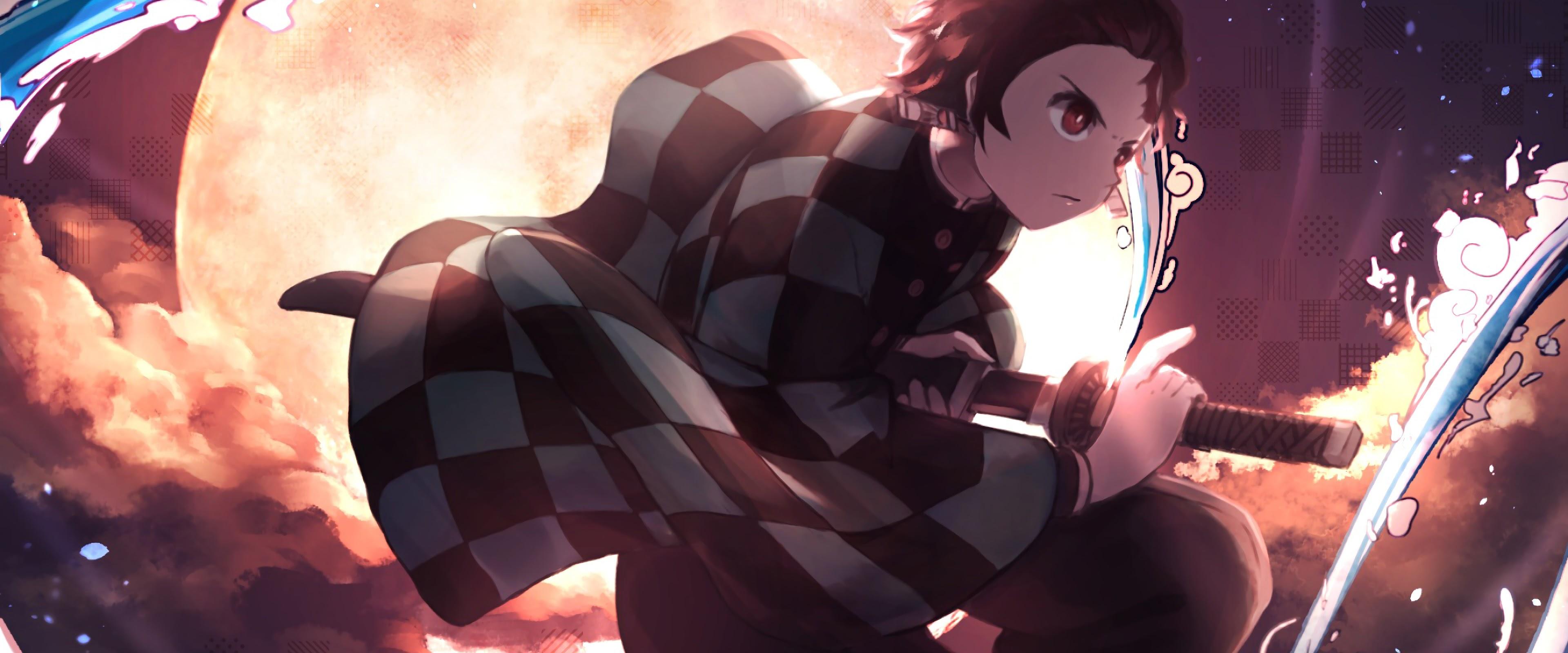 3840x1600 Tanjiro Kamado Kimetsu no Yaiba 4K Wallpaper