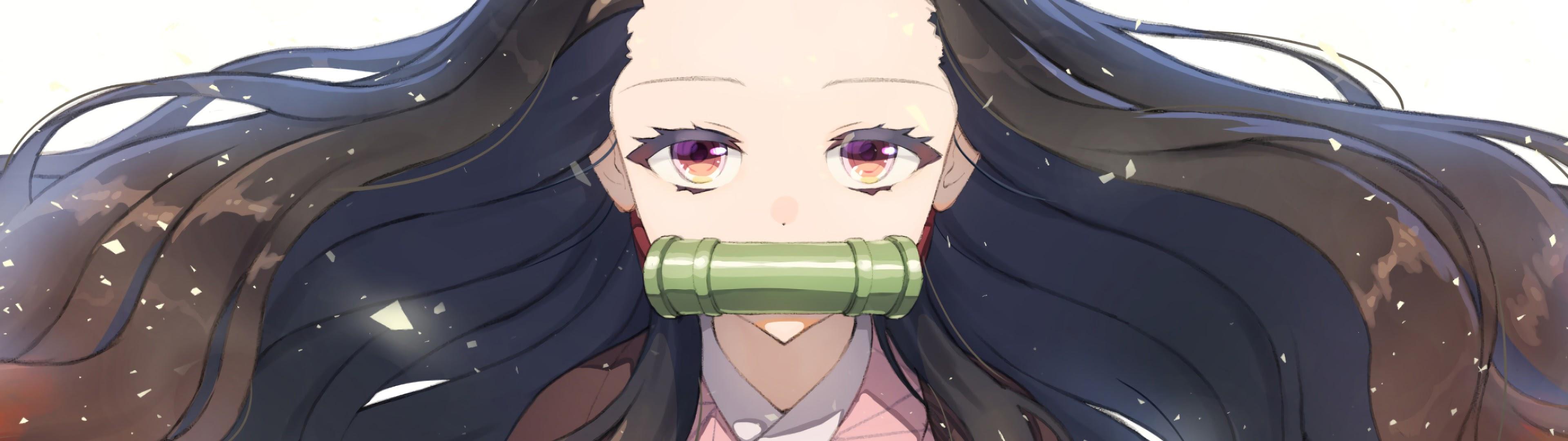 3840x1080 Nezuko Kamado Kimetsu No Yaiba 4K Wallpaper