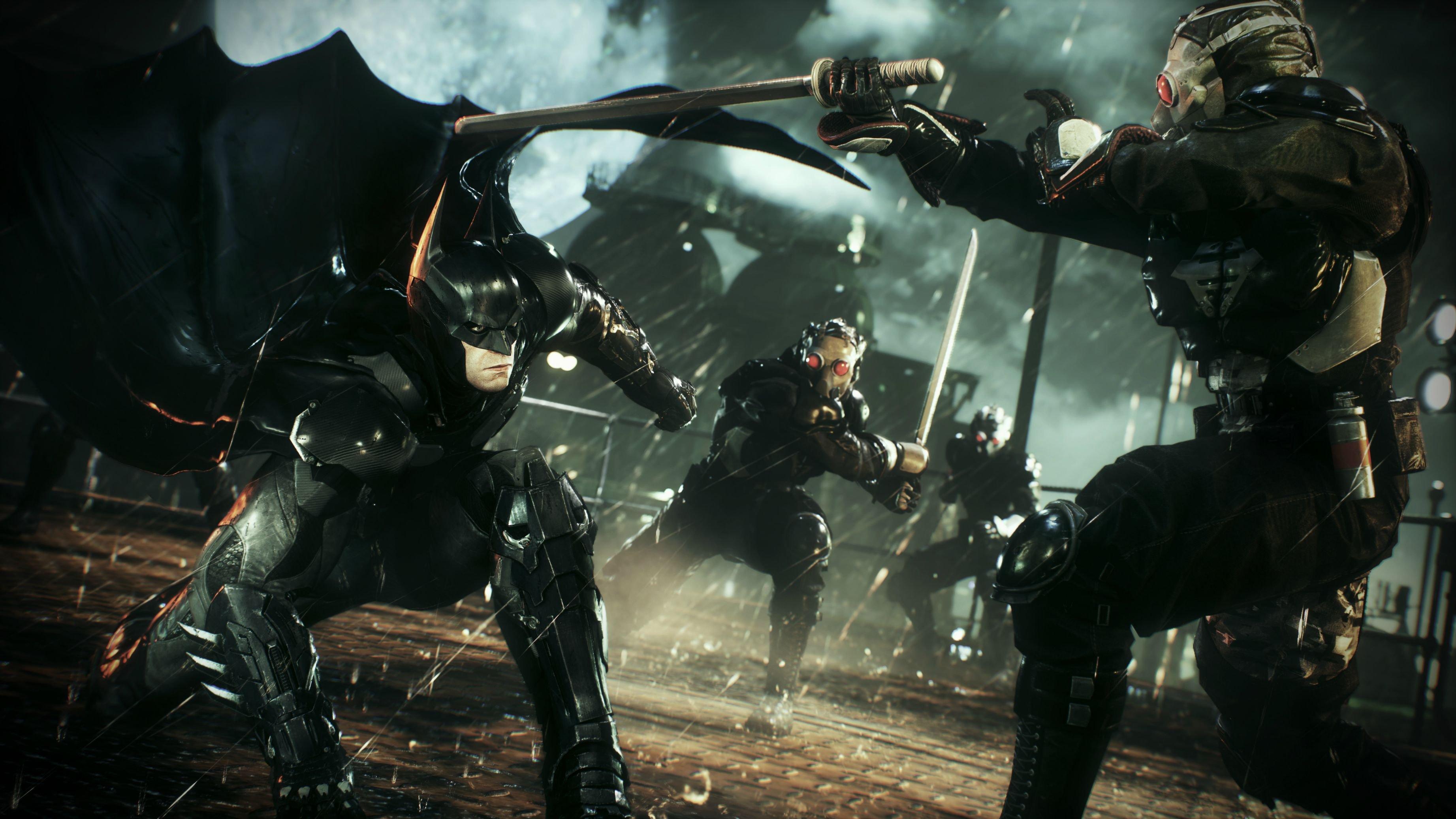 3686x2073 batman, Arkham, Knight, Superhero, Dark, Action, Adventure, Fighting, Batman, Hero, Shooter, Warrior Wallpaper HD / Desktop and Mobile Background