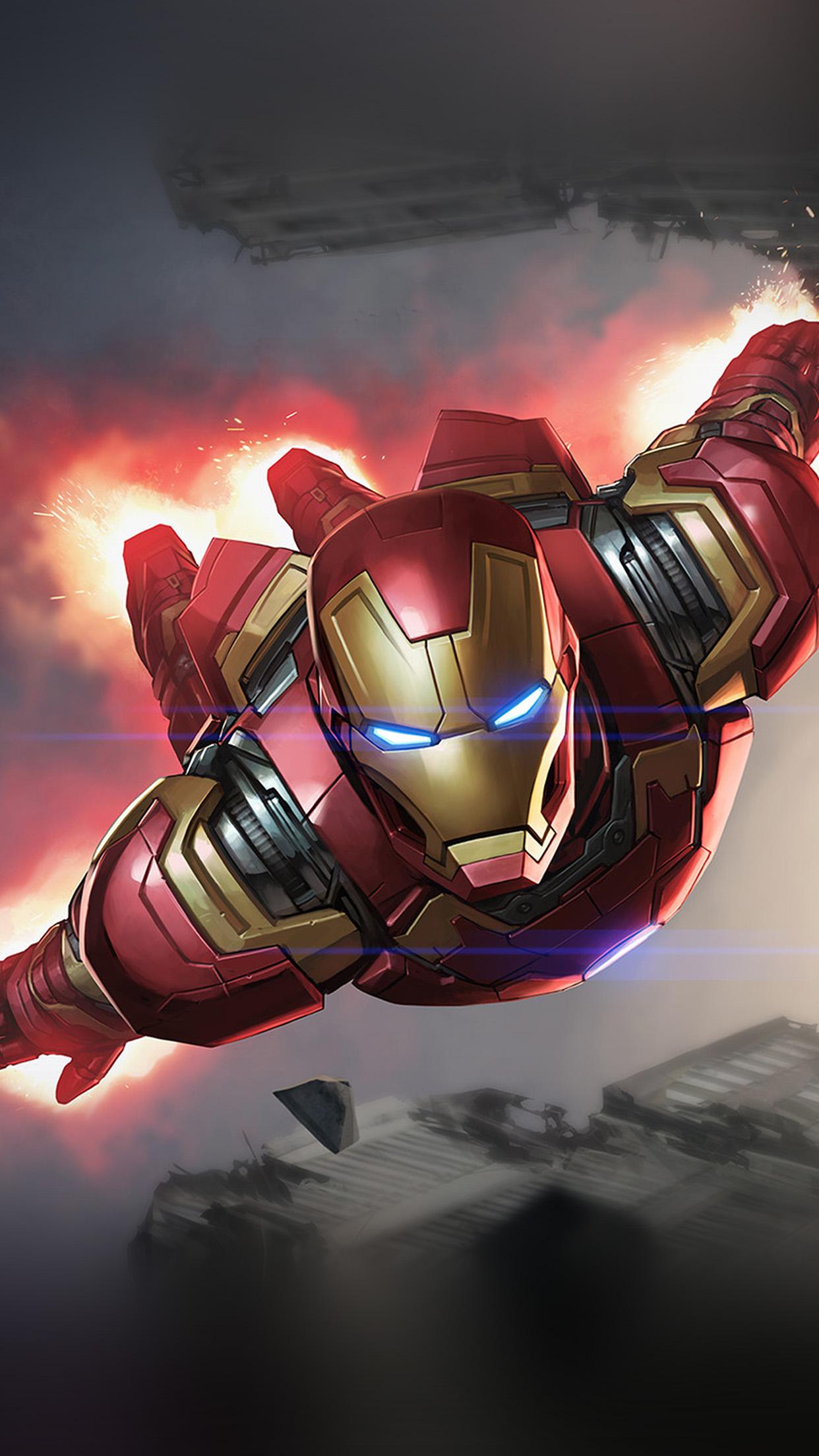 1242x2208 iPhone7 wallpaper. ironman hero marvel illustration art