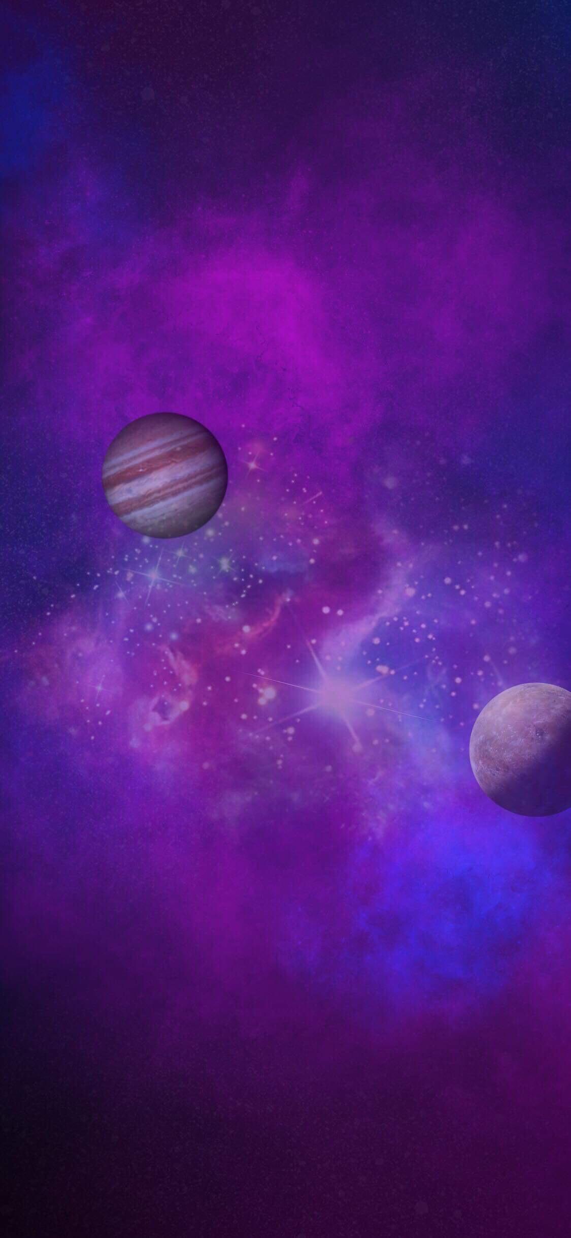 1125x2436 Pink Galaxy Wallpaper