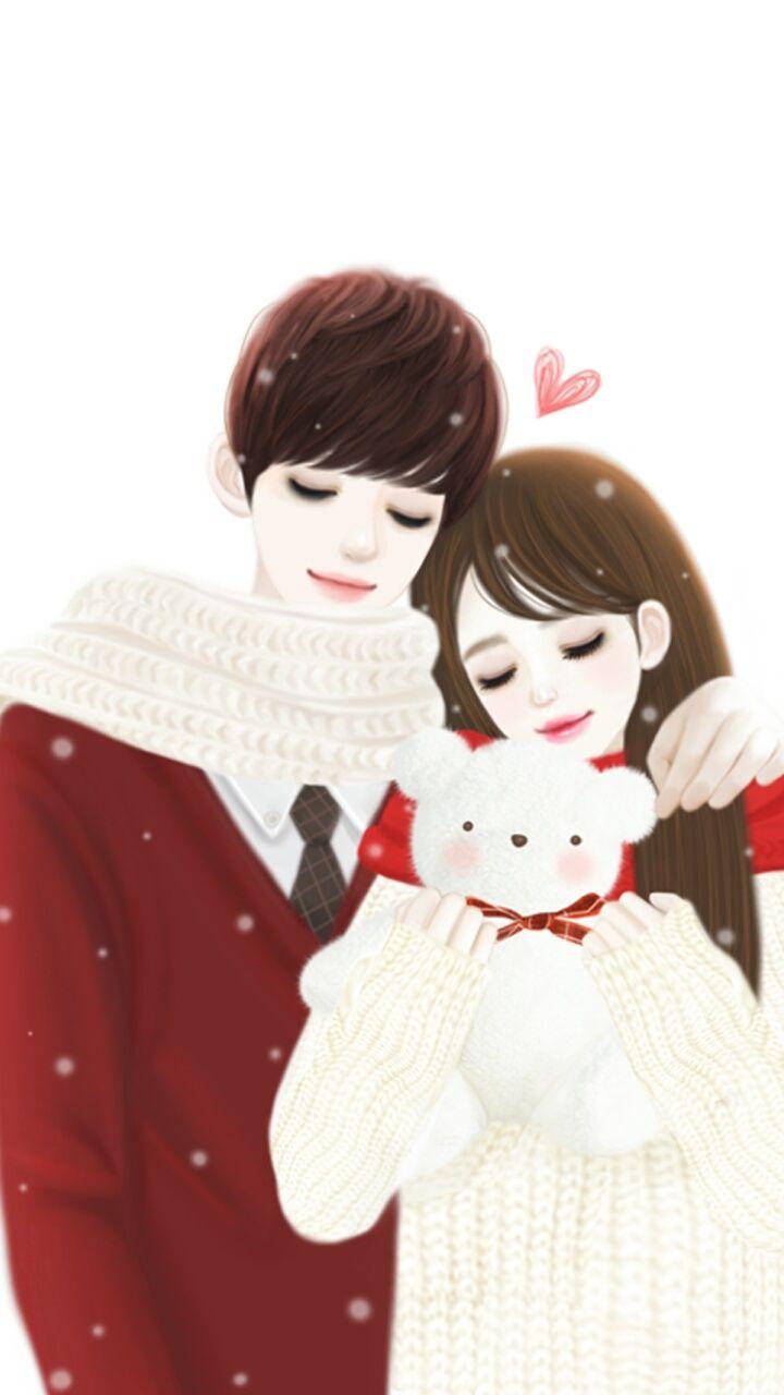 720x1280 Korean HD Anime Couple Love Music Wallpaper
