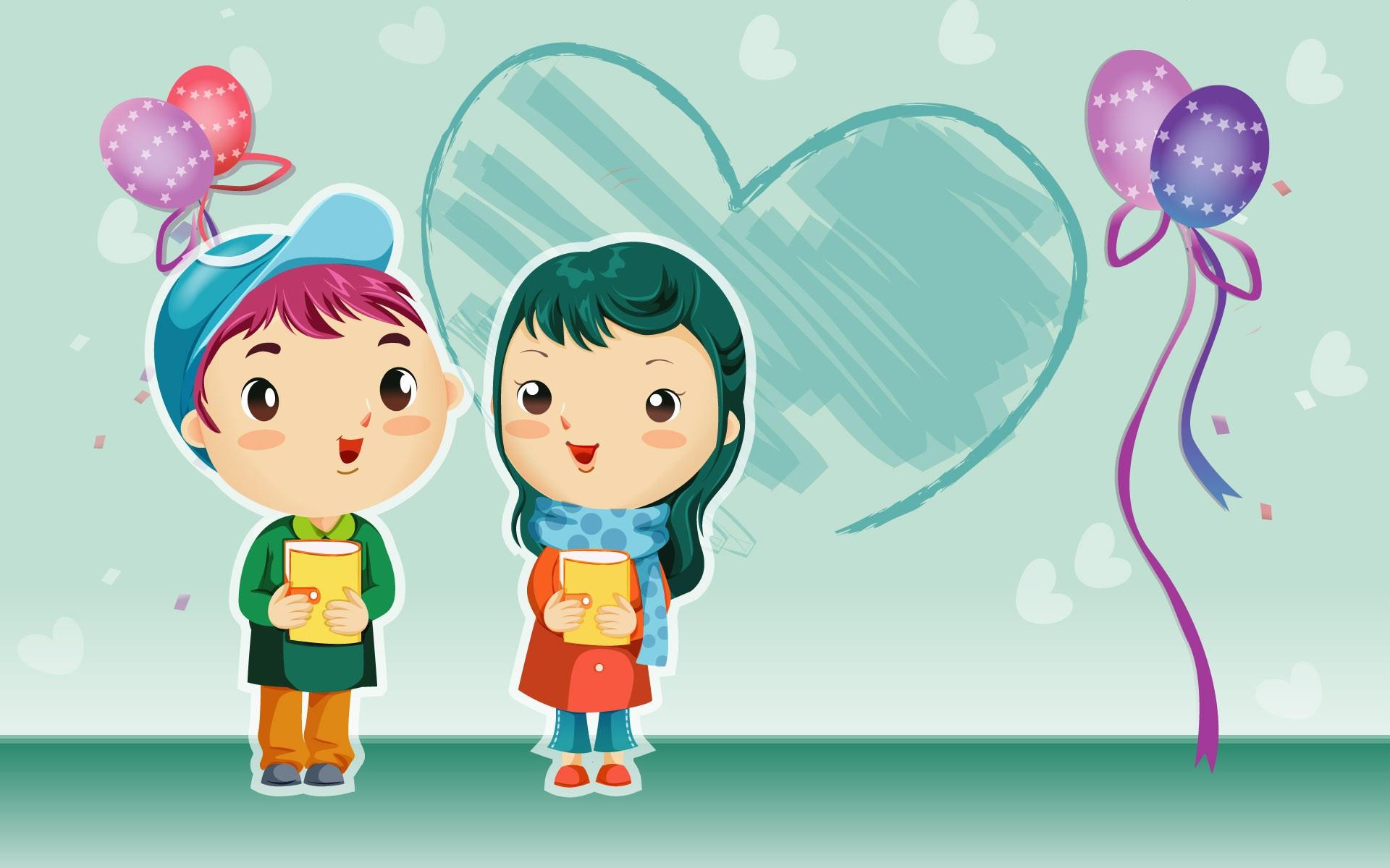 1920x1200 hd pic of cute couple cartoon