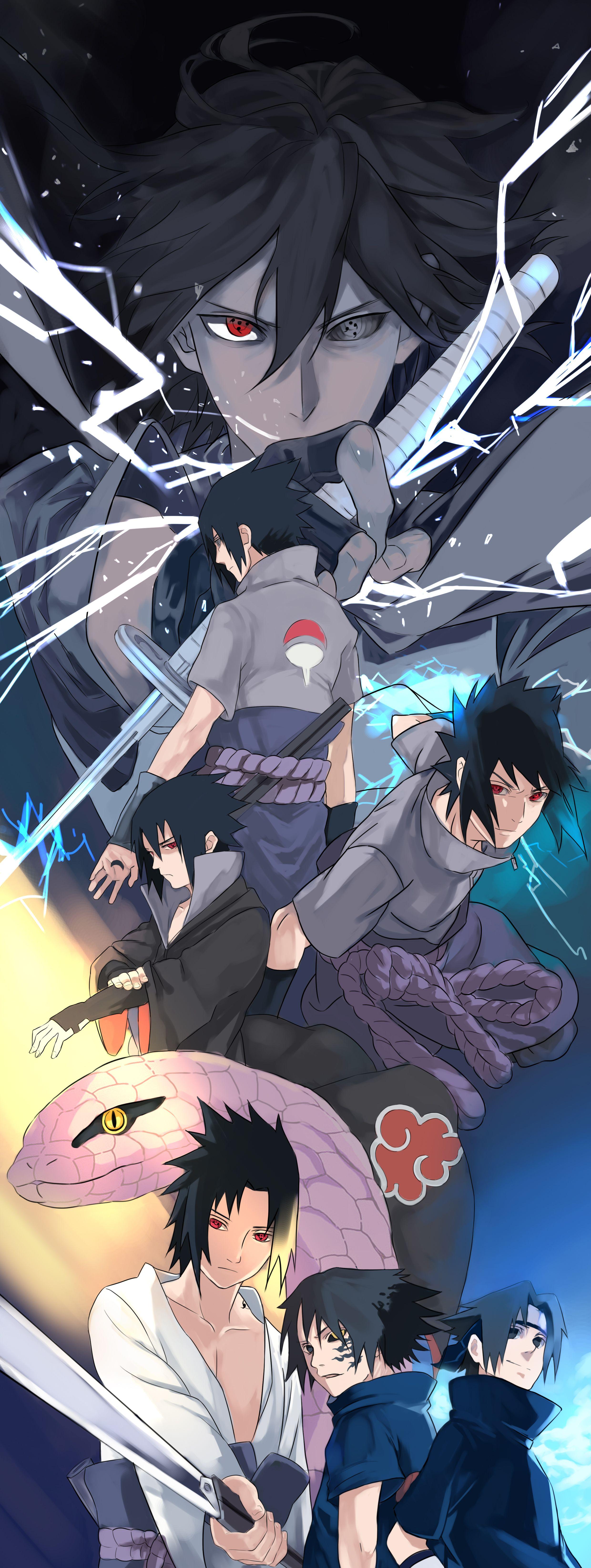 2480x6584 Naruto Sasuke iPhone Wallpaper