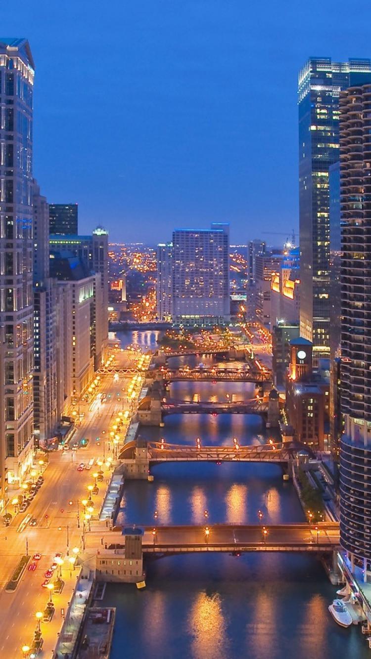 750x1334 Downtown Chicago Wallpaper HD HD Wallpaper