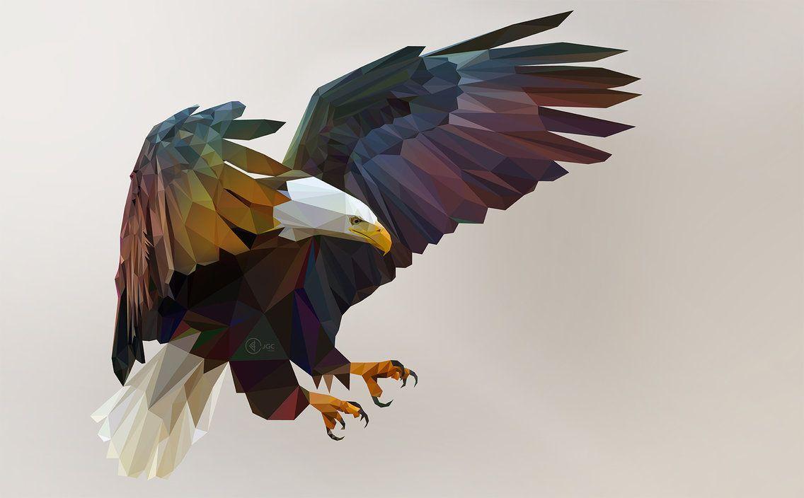 1136x704 for sale eagle lowpoly print (103x64) if anyon interested message me here >> jgc.strikingly.com. Eagle painting, Geometric animals, Low poly art