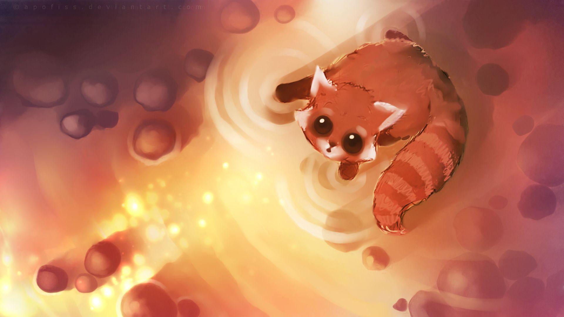 red fox cartoon cute wallpaper