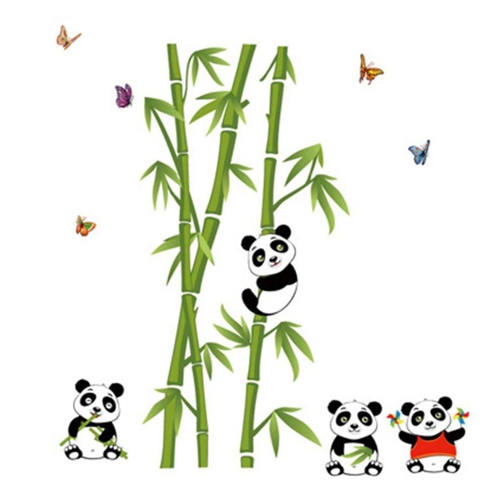1000x1000 Panda Bamboo Wall Sticker Wallpaper Removeabel. Wall stickers wallpaper, Decal wall art, Kids wall decals