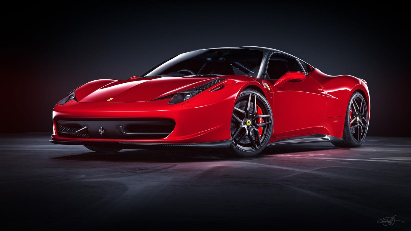 1366x768 Ferrari 458 Italia Red 2018 1366x768 Resolution HD 4k Wallpaper, Image, Background, Photo and Picture
