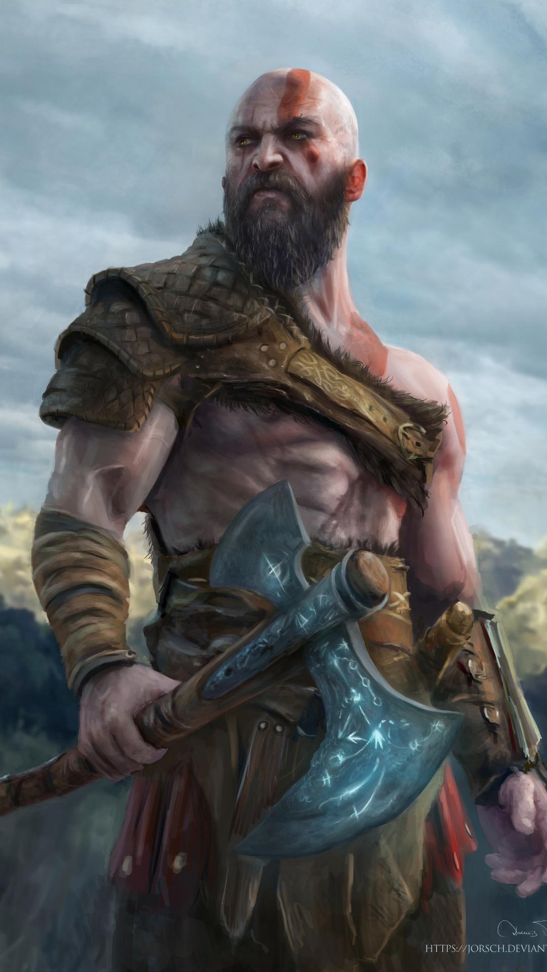 1080x1920 1080x1920 kratos, hd, games, , artwork for iPhone 8 wallpaper