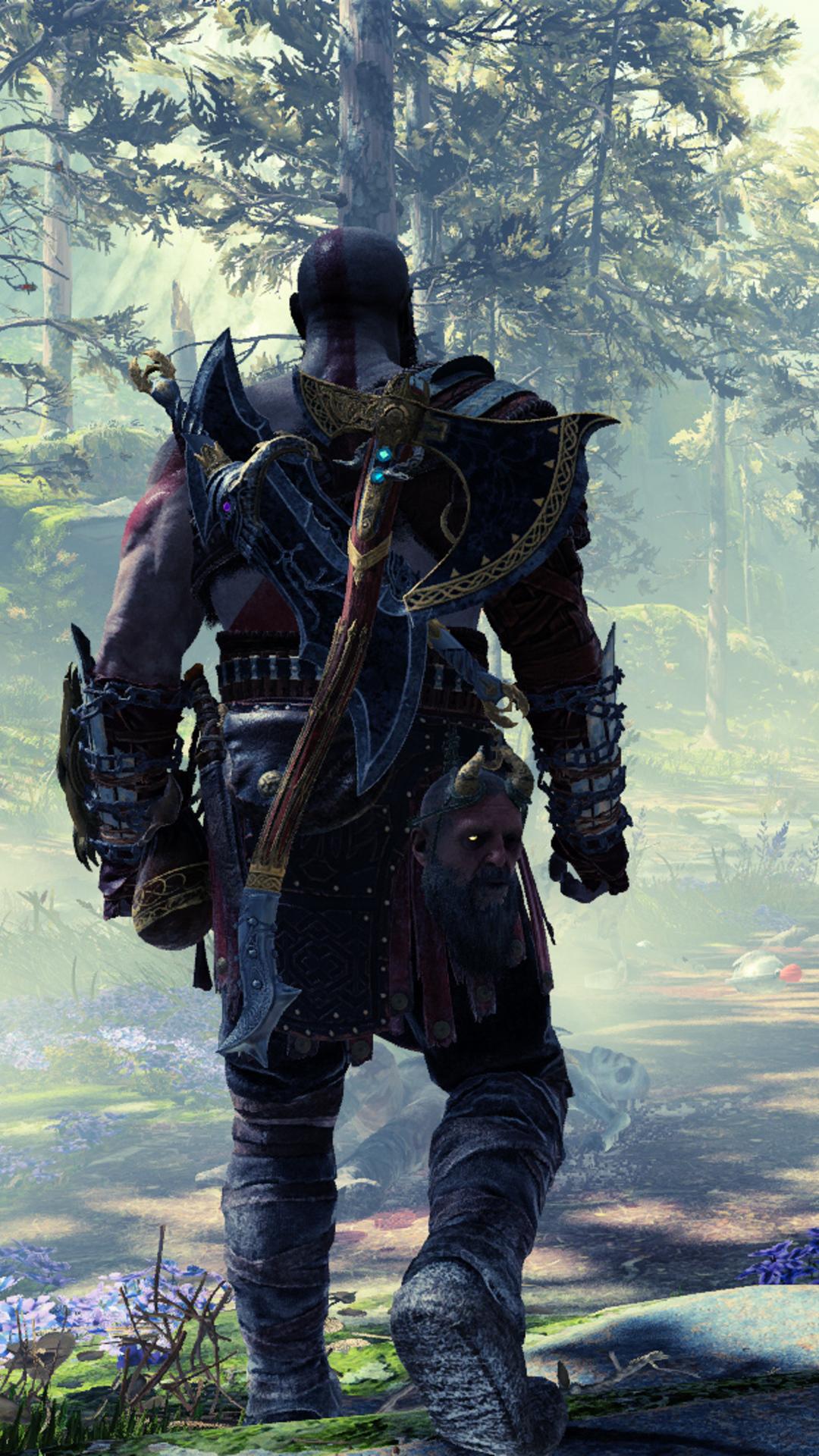 1080x1920 1080x1920 kratos, god of war god of war, 2017 games, games, ps games, HD for iPhone 8 wallpaper