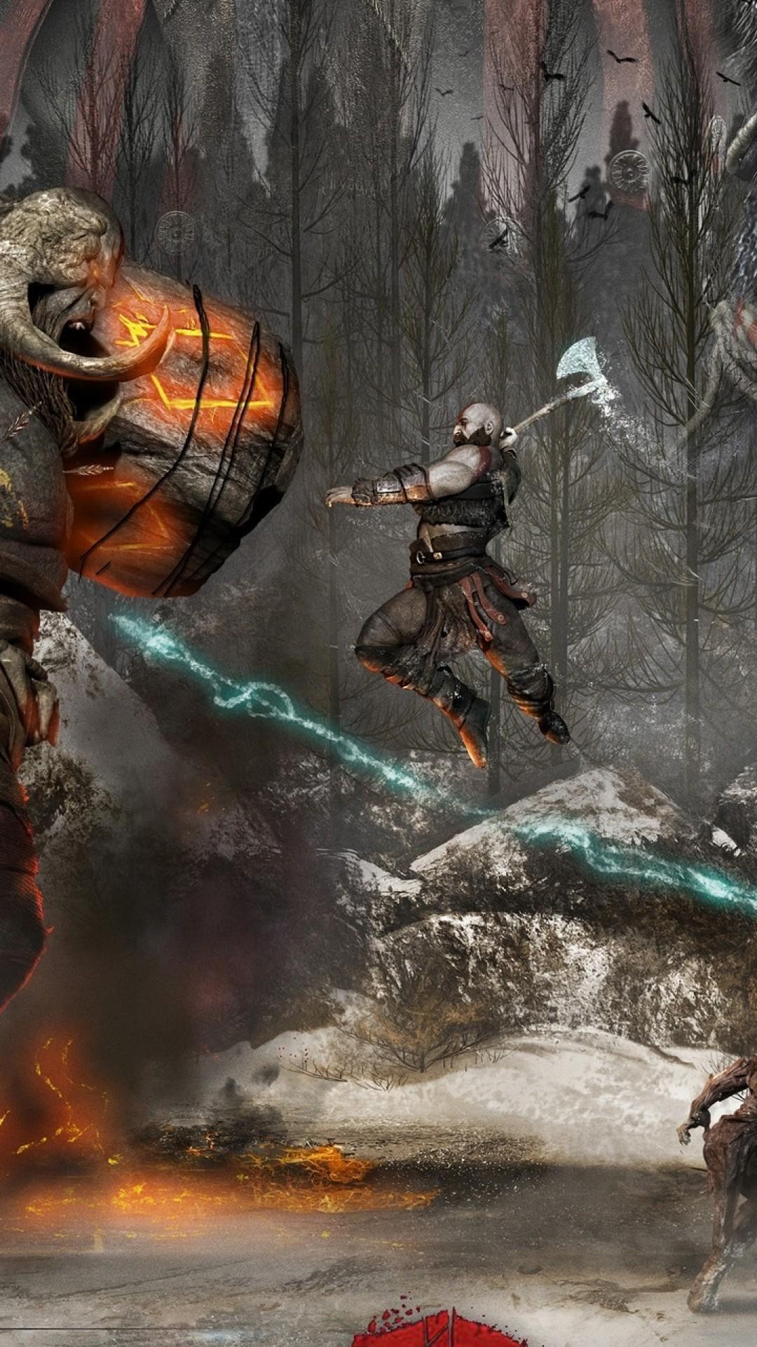 1080x1920 Ultra HD Kratos Wallpaper