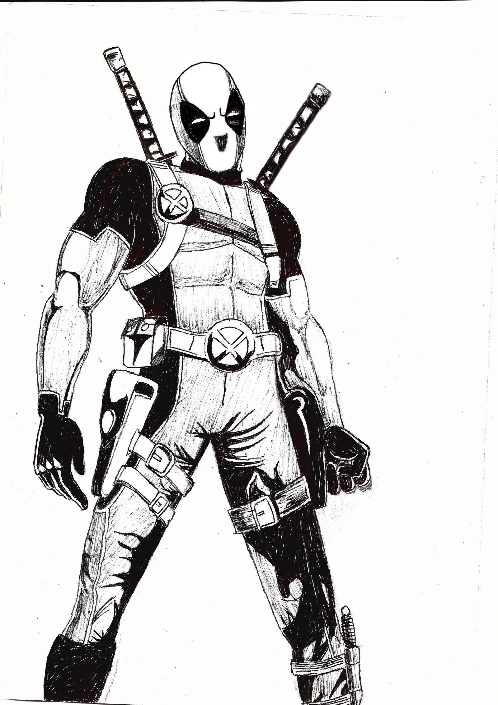 1600x2267 Deadpool Black and White Wallpaper, HD Deadpool Black and White Background