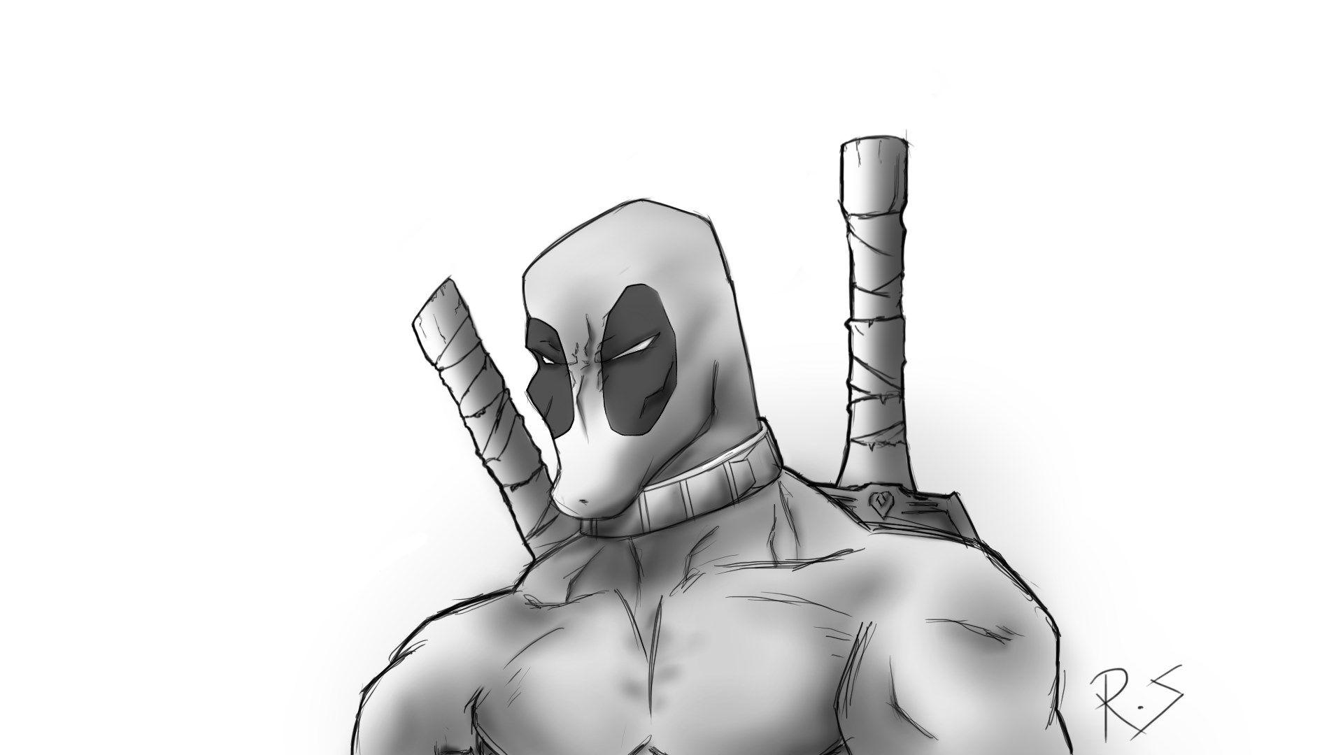 1920x1080 Black Deadpool Wallpaper