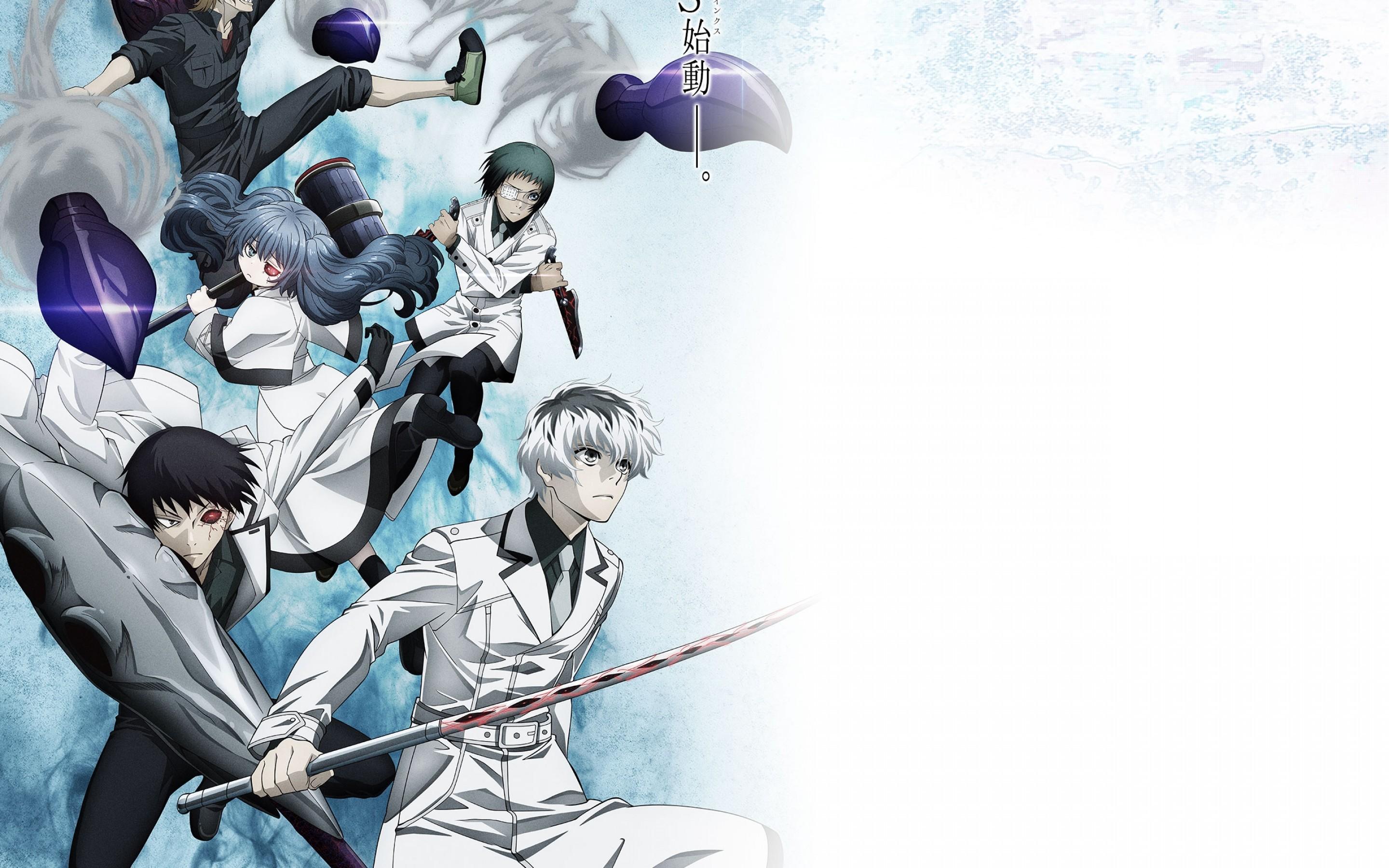 2880x1800 Download 2880x1800 Tokyo Ghoul: Re, Sasaki Haise, Shirazu Ginshi, Yonebayashi Saiko Wallpaper for MacBook Pro 15 inch