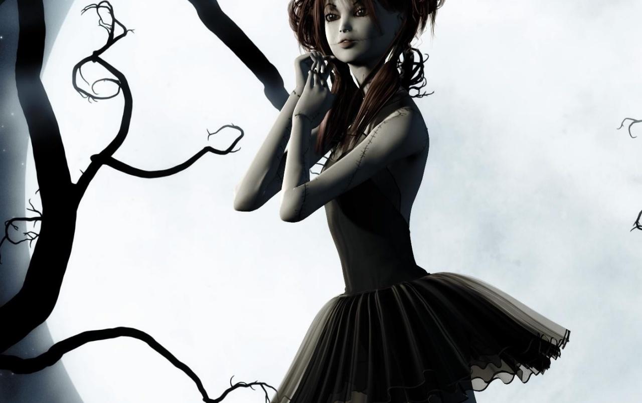 1280x804 Children Ballerina Dark Art wallpaper. Children Ballerina Dark Art
