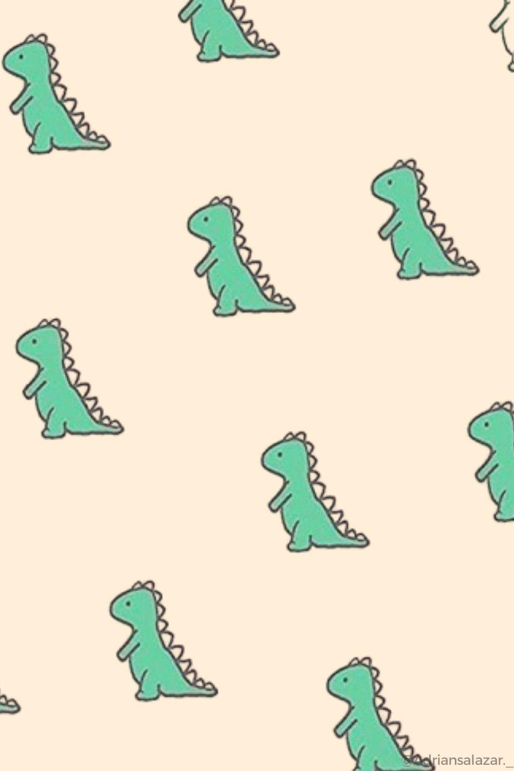 1000x1500 Aesthetic Pink Dino Wallpaper