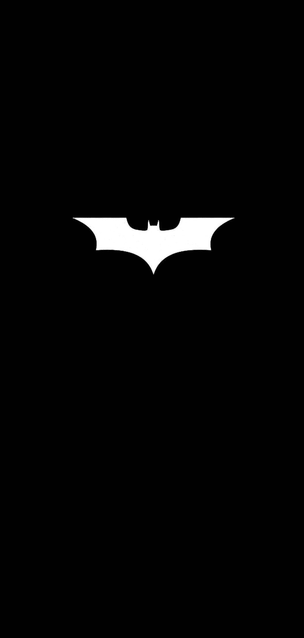 1054x2210 Batman logo_black and white 4K of Wallpaper for Andriod