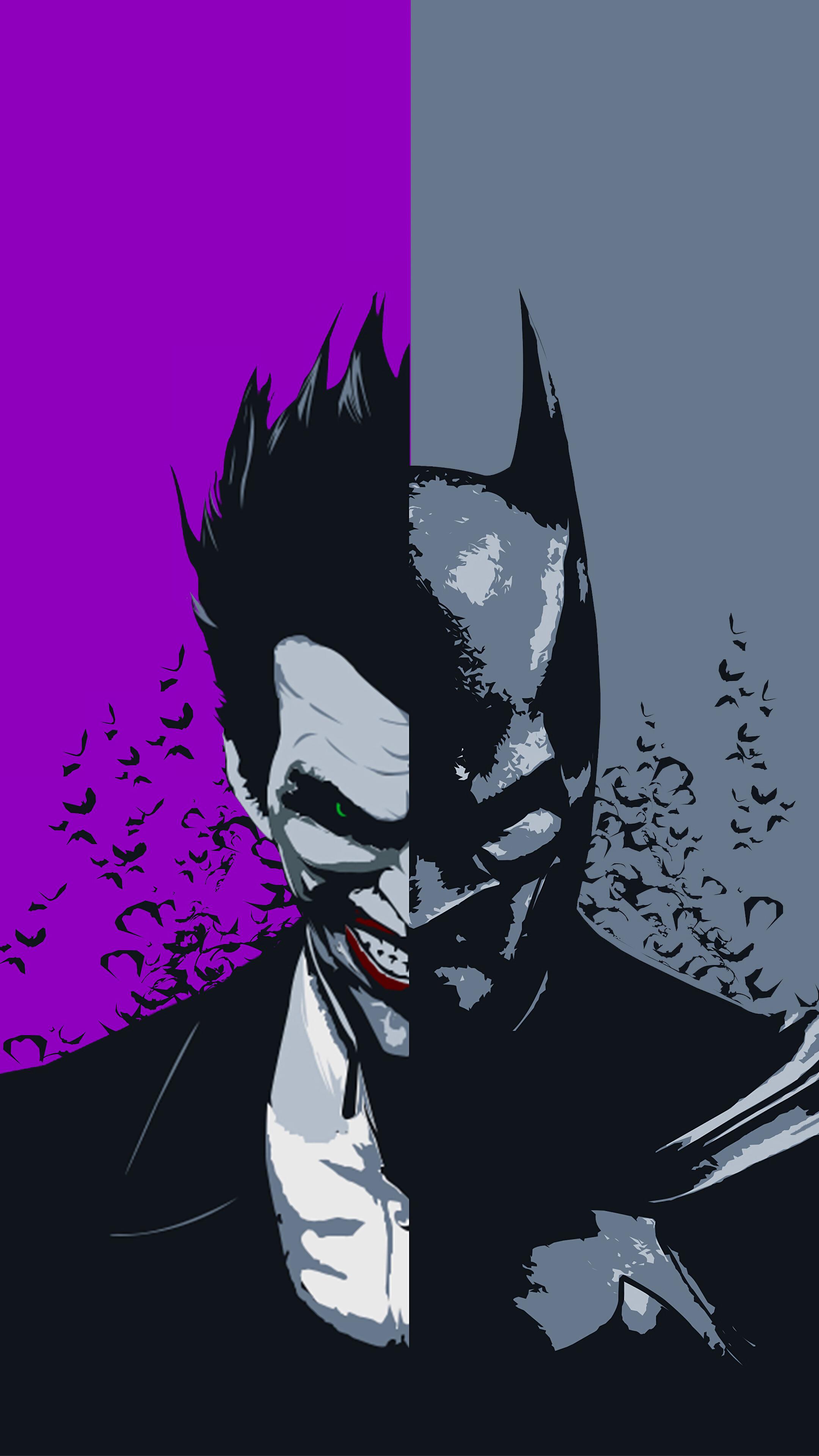 2160x3840 Batman, Joker, Minimalist, 4K phone HD Wallpaper, Image, Background, Photo and Picture. Mocah HD Wallpaper