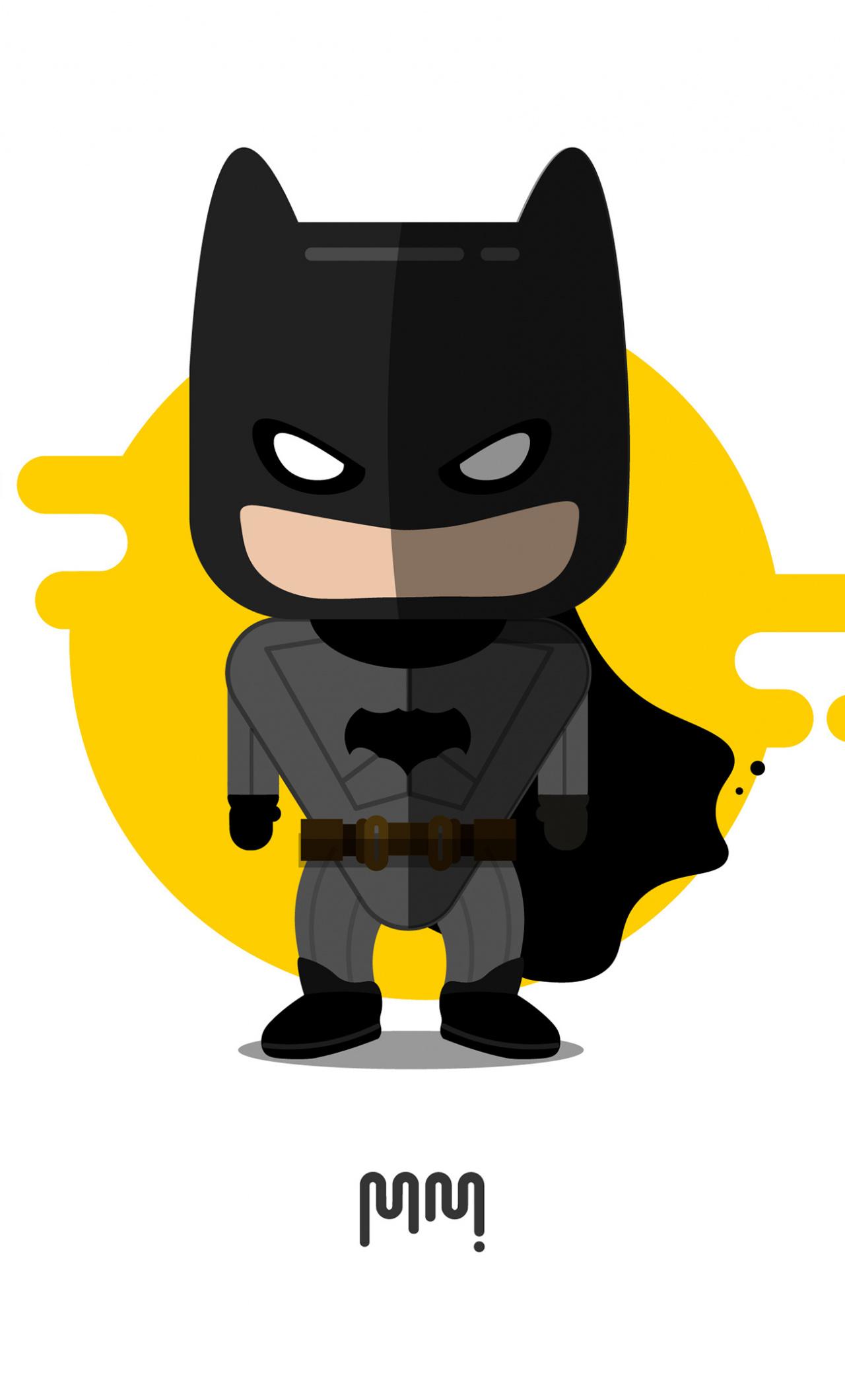 1280x2120 Download Little batman, minimalism, superhero, artwork wallpaper, 1280x iPhone 6 Plus