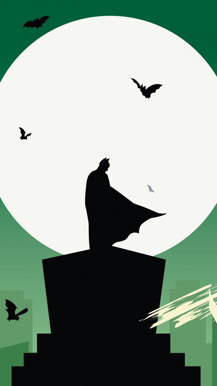 750x1334 Download Batman and joker, silhouette, minimal wallpaper, 750x iphone iPhone 8
