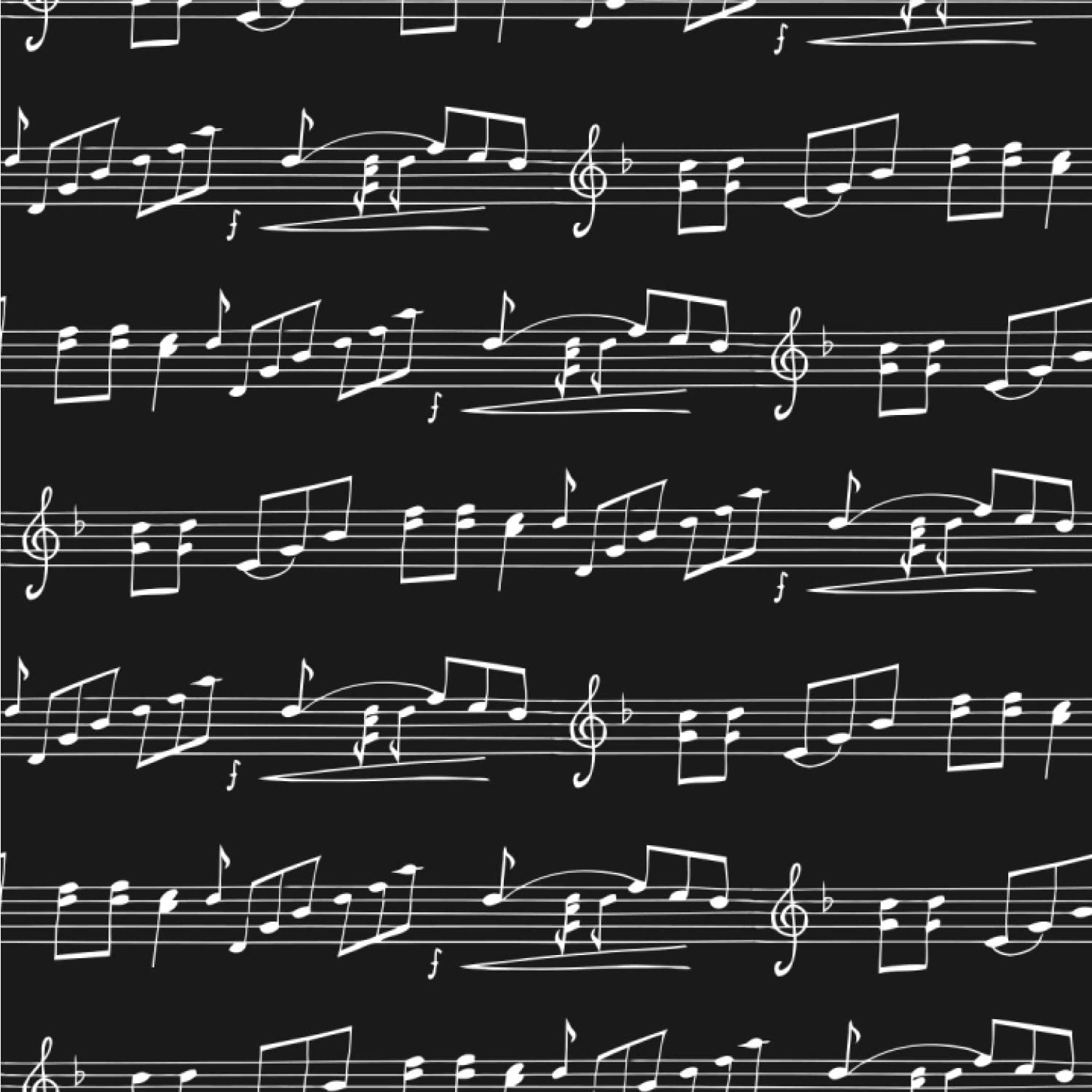 1500x1500 YouCustomizeIt Musical Notes Wallpaper & Surface Covering (Peel & Stick 24x 24 Sample): Furniture & Decor