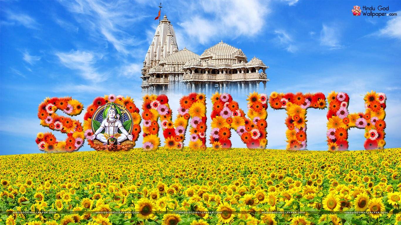 1366x768 Bhagwan Ji Help me: Somnath Wallpaper