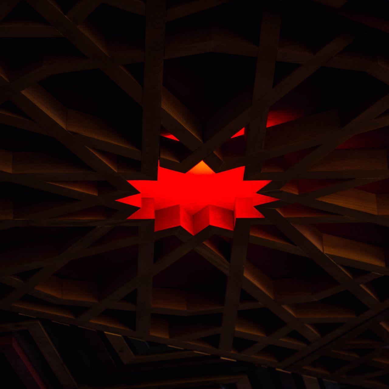 1280x1280 Download wallpaper 1280x1280 polygon, design, red, dark ipad, ipad ipad mini for parallax HD background