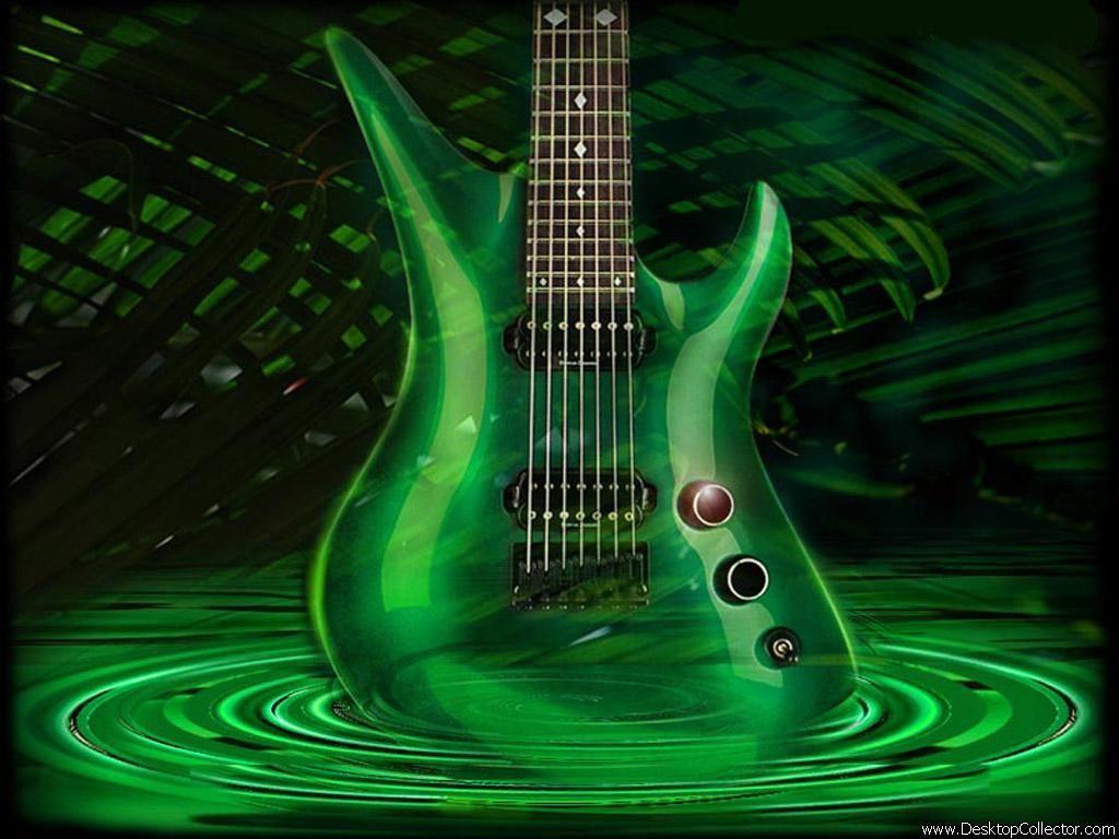 1024x768 Green Electric Guitar Wallpaper, HD Green Electric Guitar Background
