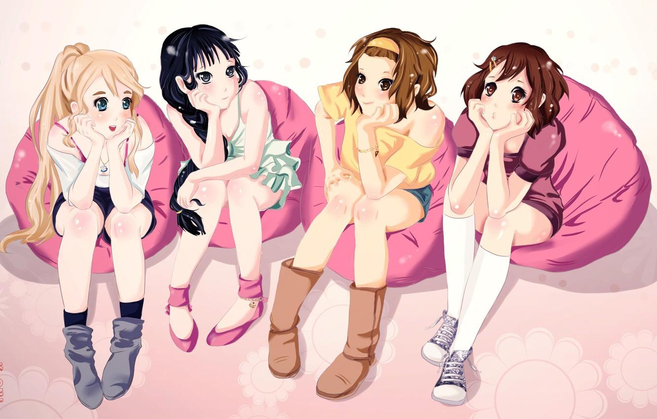 1332x850 Wallpaper Group, Anime, Girl, Friends, Mio Akiyama, K On, Friend, Tainak To Knighty, Hirasawa Yui, Kotobuki Tsumugi Image For Desktop, Section сёдзё