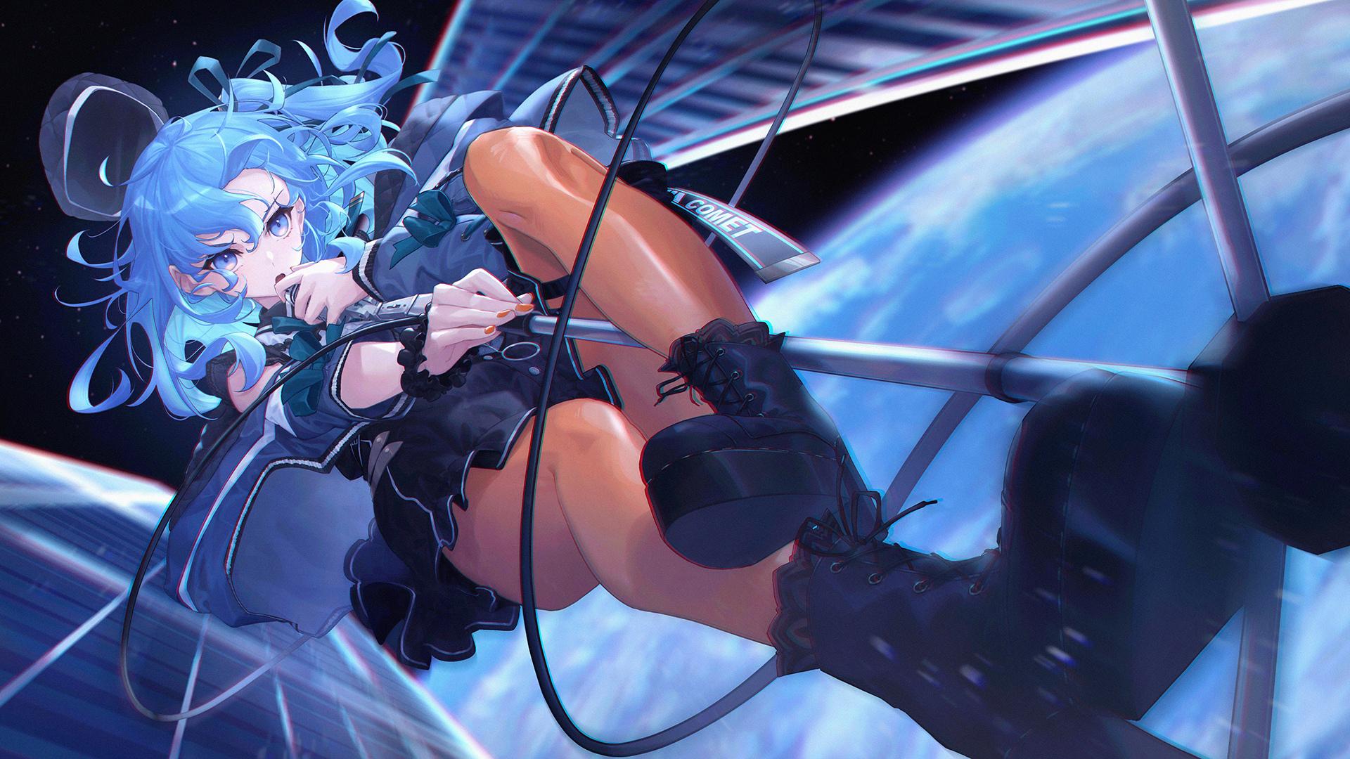 1920x1080 Hoshimachi Suisei. Desktop wallpaper. 1920x1080