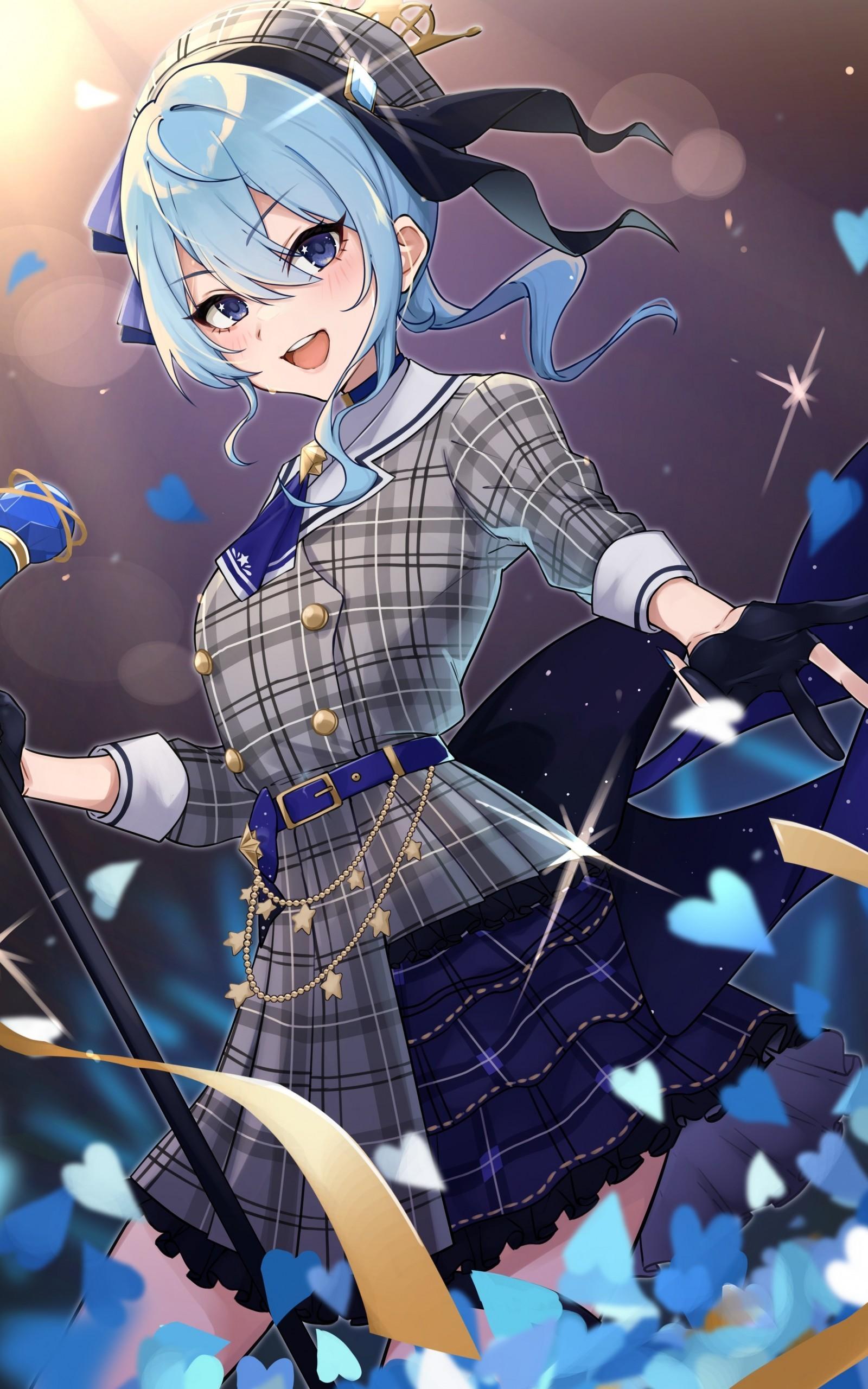 1600x2560 Download 1600x2560 Hoshimachi Suisei, Hololive, Aqua Hair, Virtual Youtuber Wallpaper for Google Nexus 10