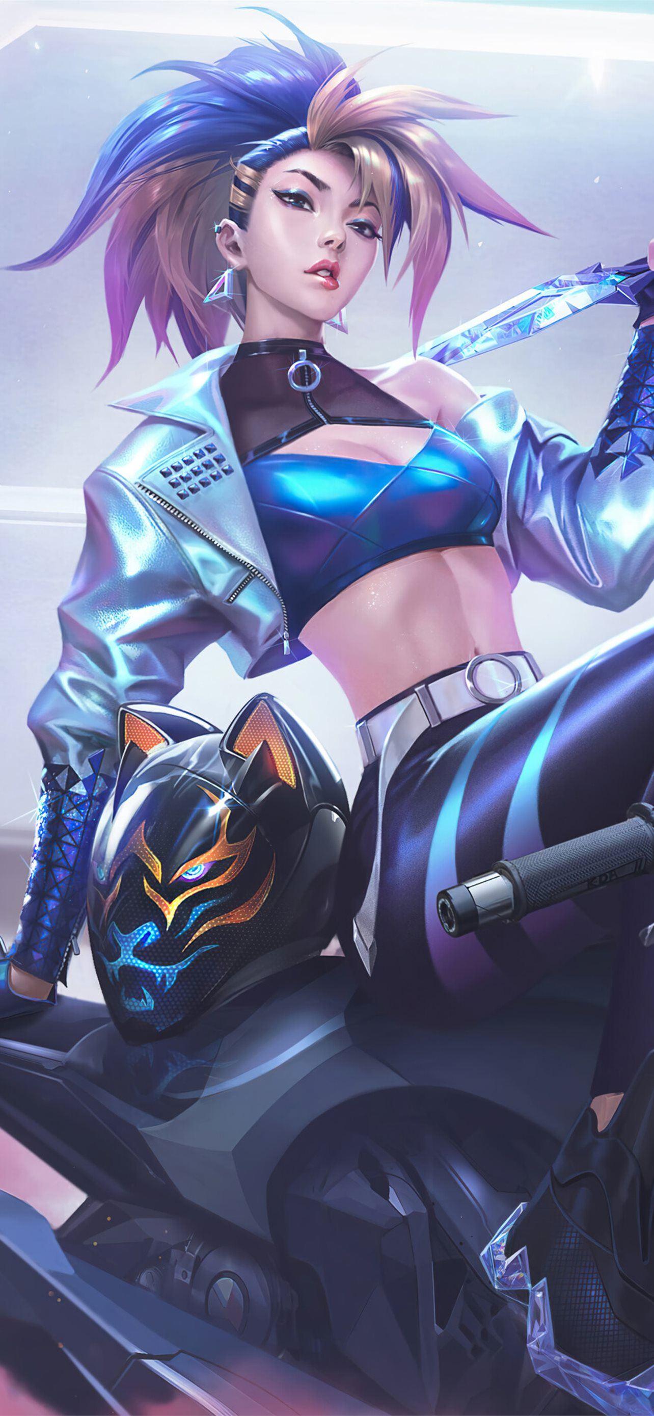 1284x2778 akali lol kda iPhone 12 Wallpaper Free Download