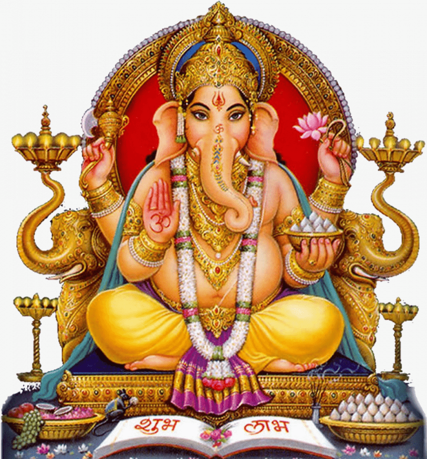 860x924 Vinayagar Image Png Ganesha Transparent Background, HD Png Download , PNG Image on PngArea