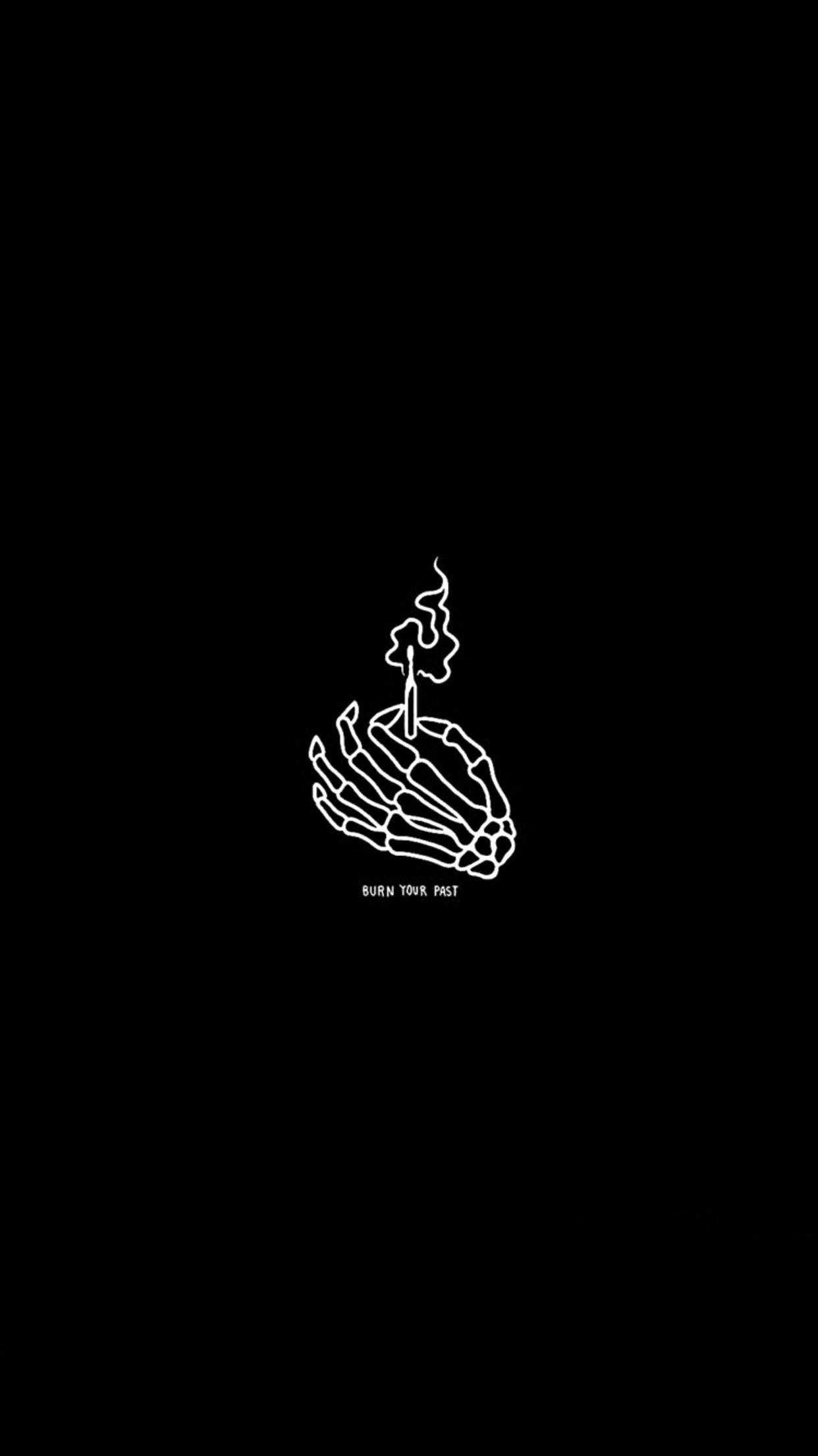 1242x2208 Minimalist Skeleton Phone Wallpaper