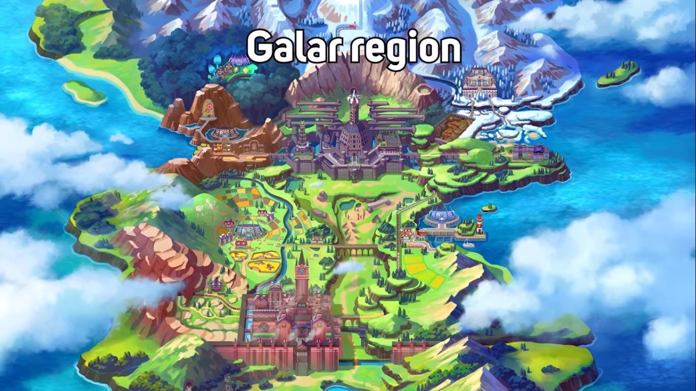 1366x768 Things the Galar region map in Pokémon Sword and Shield tell us