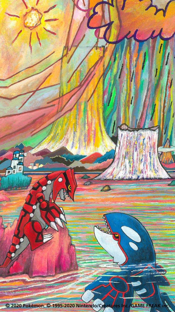 675x1200 PLDH Pokémon Wallpaper Has Been Released In The Crown Tundra Promotion. This Wallpaper Features The Super Ancient Pokémon Of The Hoenn Region, Groudon And Kyogre!