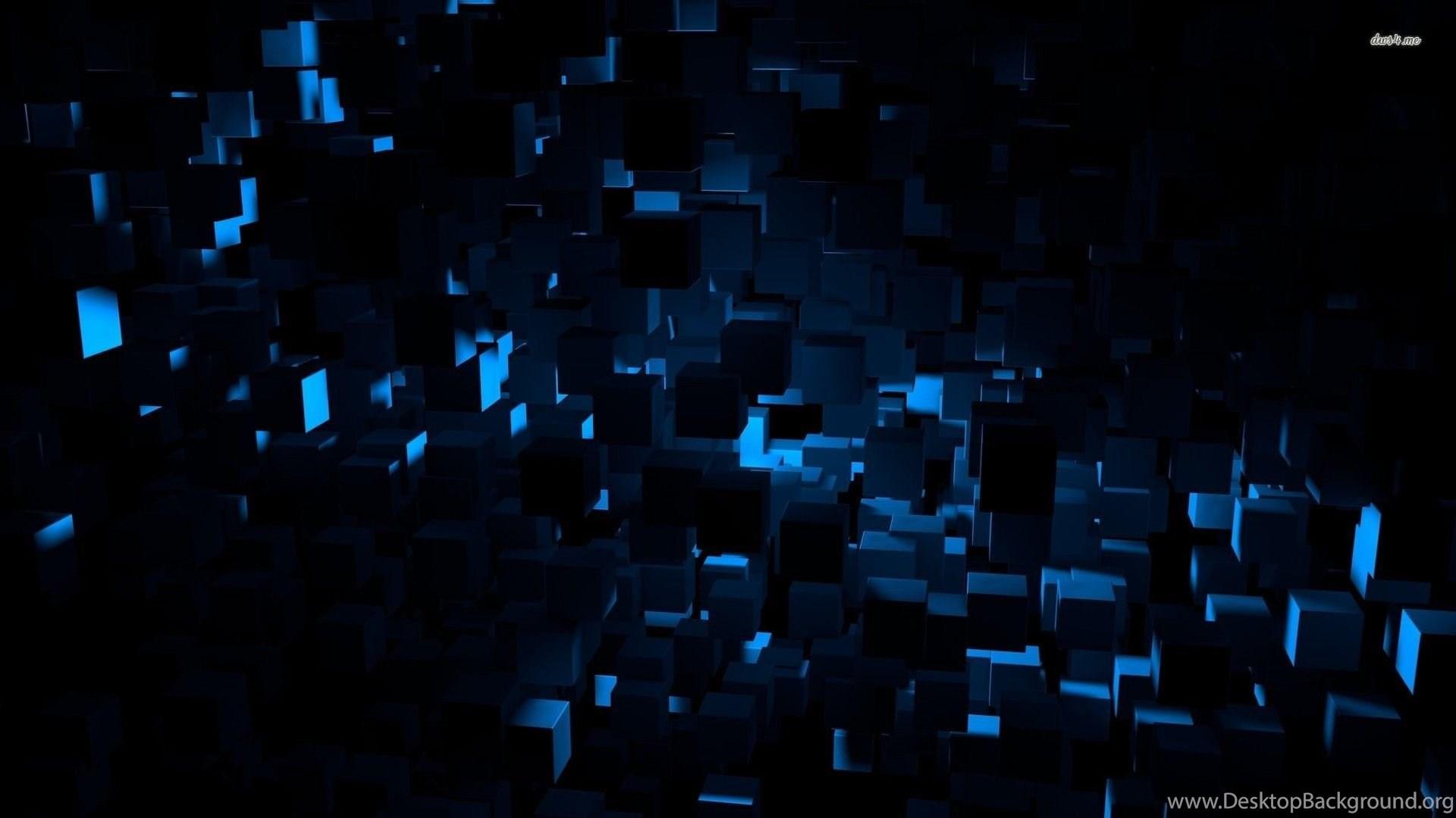 1920x1080 Blue Cubes In The Shadows Wallpaper 3D Wallpaper Desktop Background
