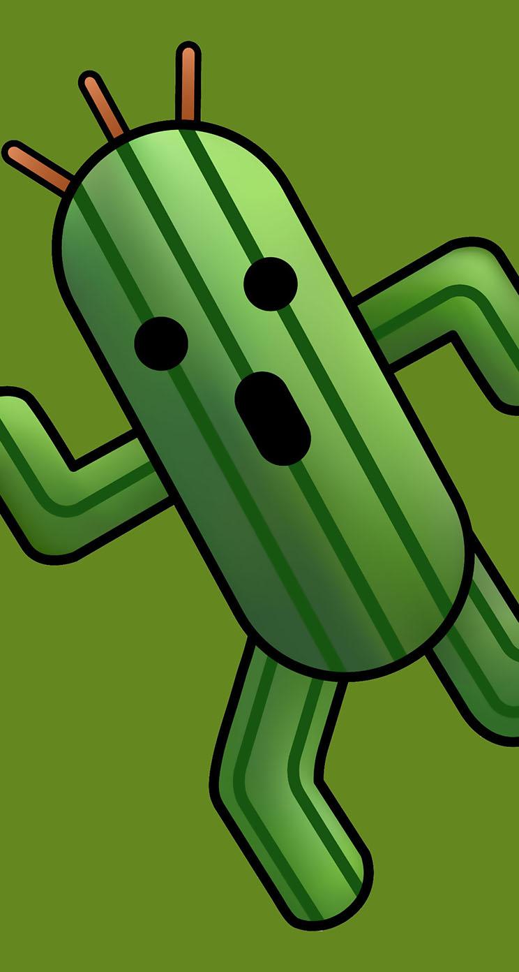 744x1392 Cactuar Green Cactus IPhone Wallpaper