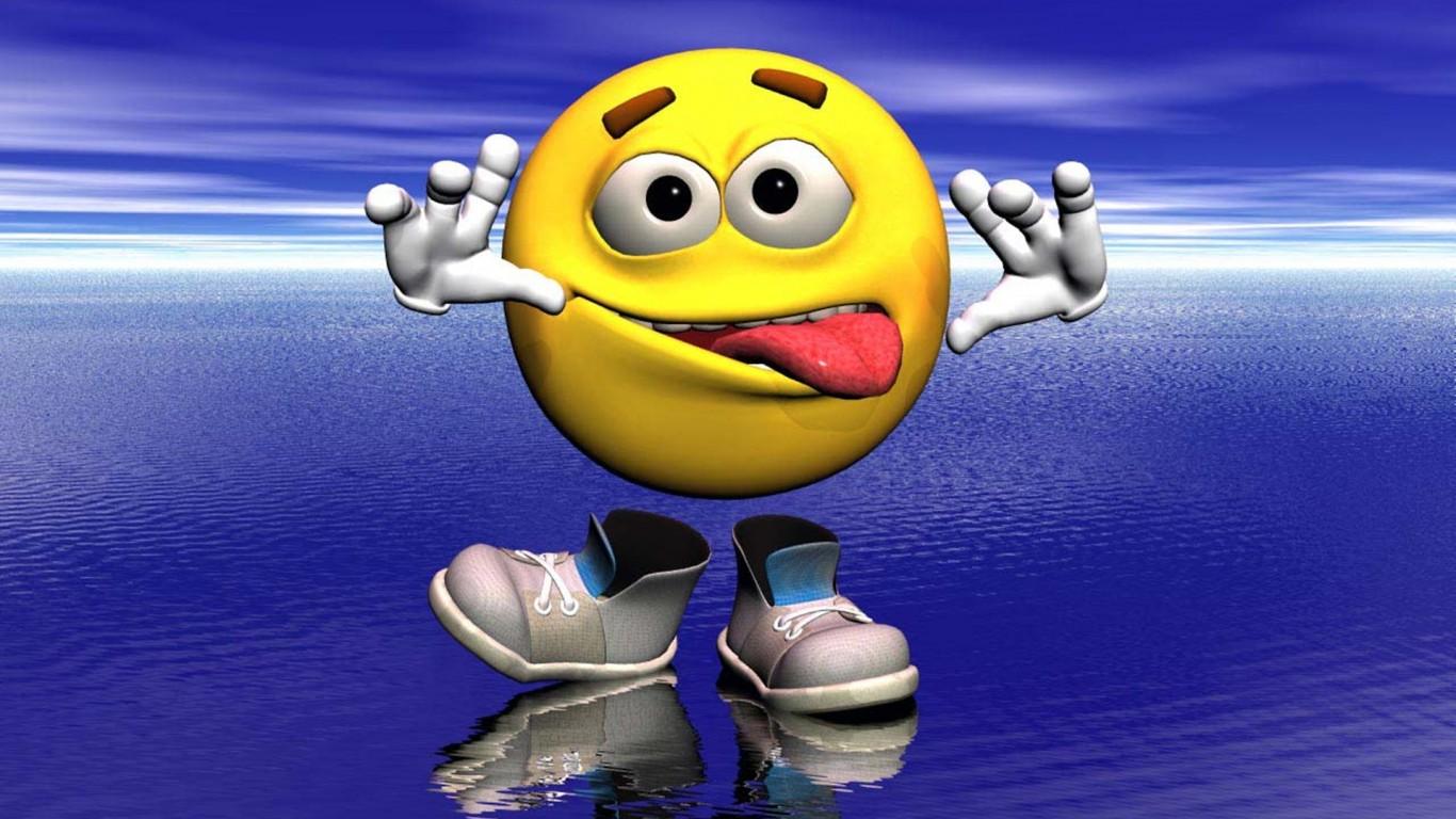 1366x768 3D Emoji Background Wallpaper 22694