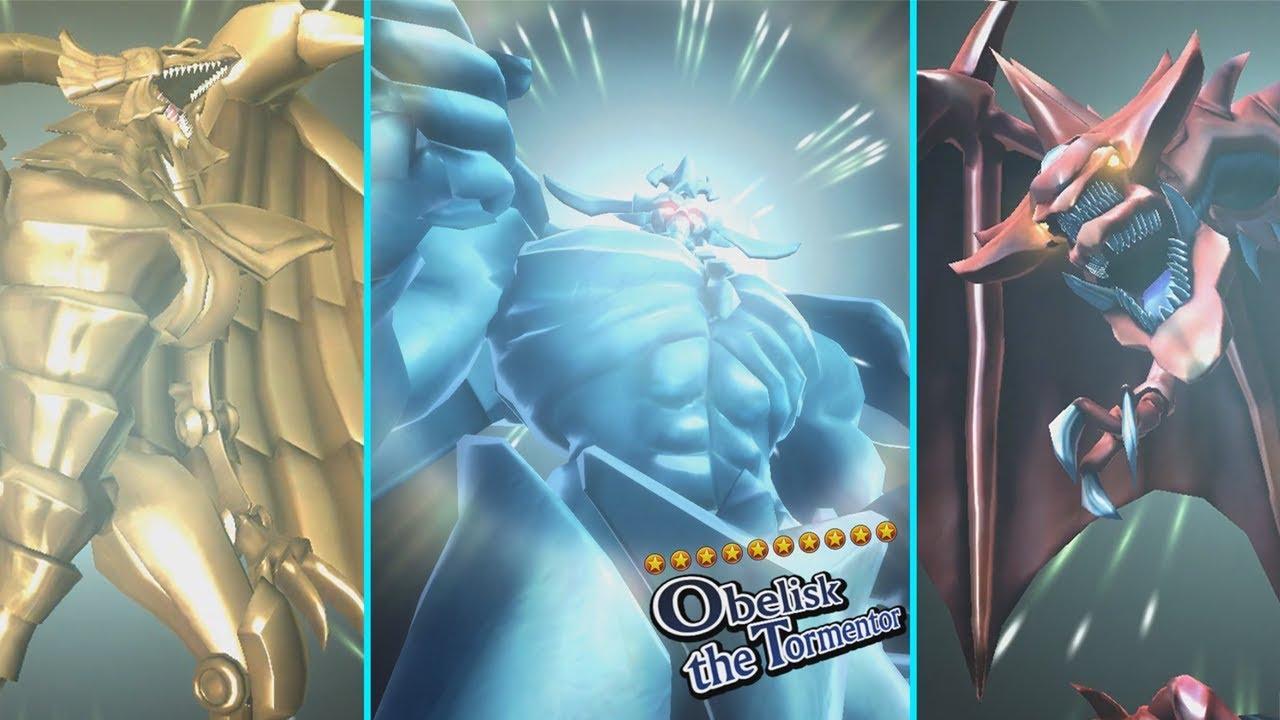 1280x720 Yu Gi Oh! Duel Links Egyptian God Card Summoning Animations! (Obelisk, Slifer, & Ra)