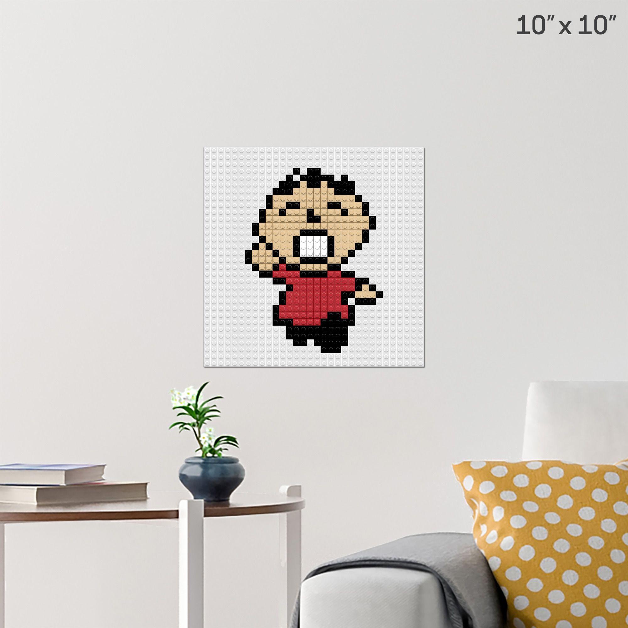 2000x2000 Minna no Tabo Pixel Art Wall Poster